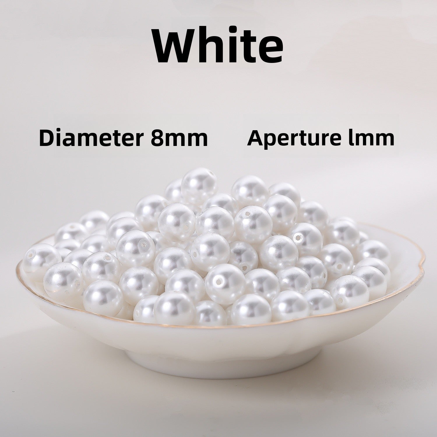 Handmade Smooth Polished Imitation Pearl Beads, Diameter 6 Mm, 10 PCS Package For Jewelry Making