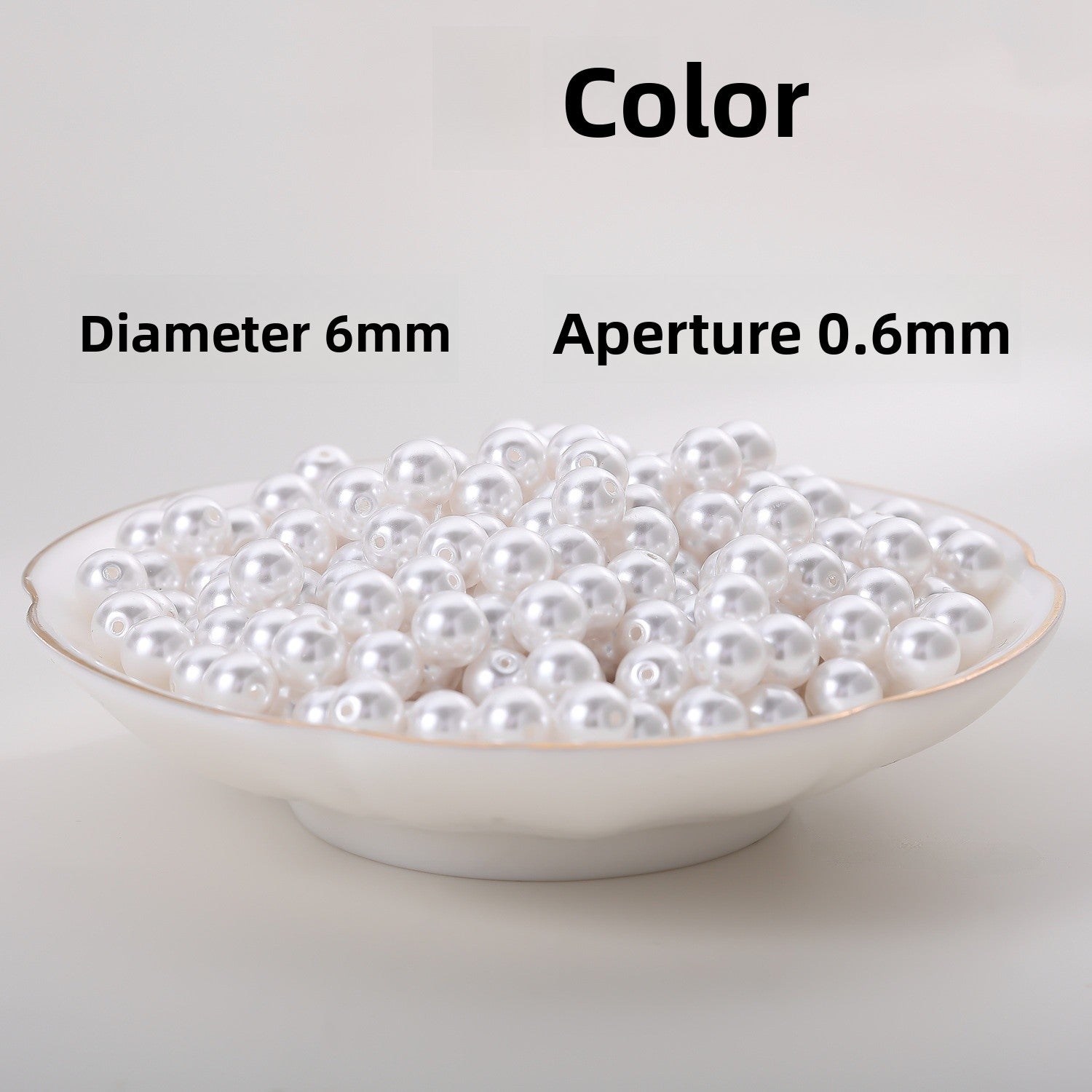Handmade Smooth Polished Imitation Pearl Beads, Diameter 6 Mm, 10 PCS Package For Jewelry Making