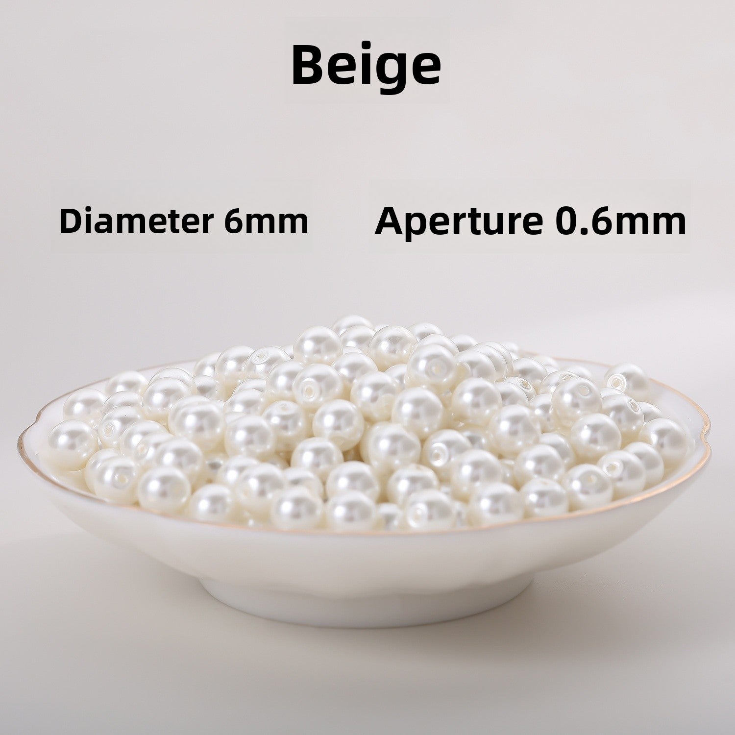 Handmade Smooth Polished Imitation Pearl Beads, Diameter 6 Mm, 10 PCS Package For Jewelry Making
