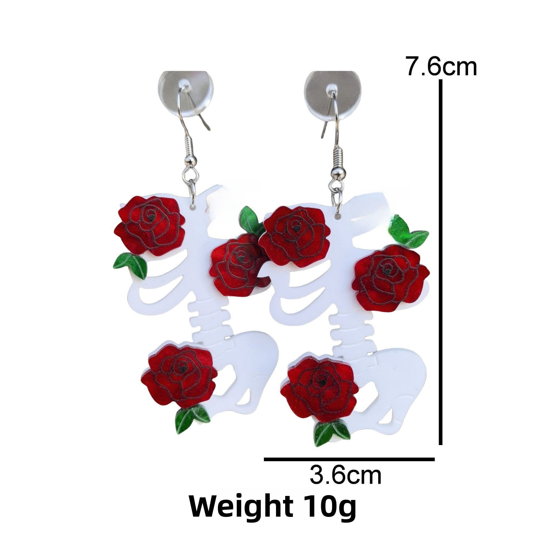 Natural Pink Acrylic Flowers Earrings For Women With Iron Ear Pins, Perfect For Valentine's Day