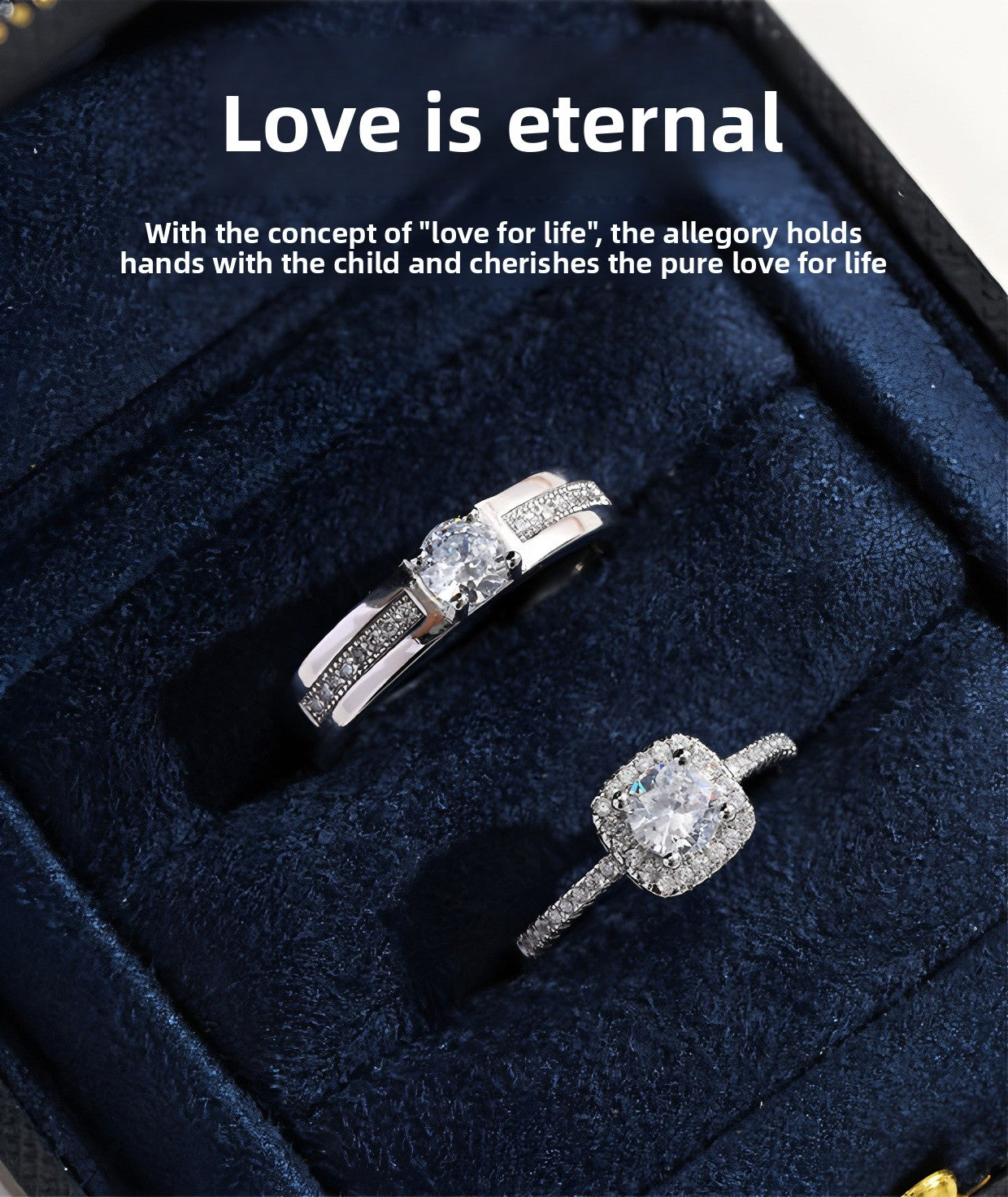 Geometric Open Rings For Couples In Electroplated Copper, 1 Pair, Perfect Valentine's Day Gift