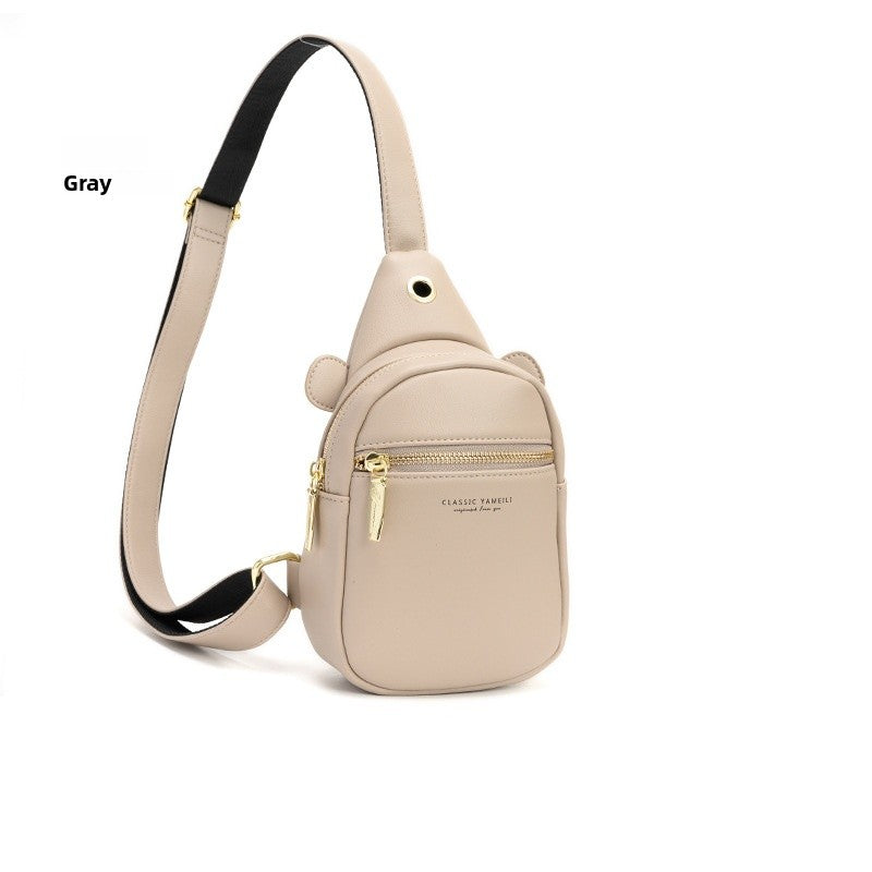 Color Block PU Leather Women Fanny Pack With Sling Strap, Stylish Waist Bag For Everyday Use