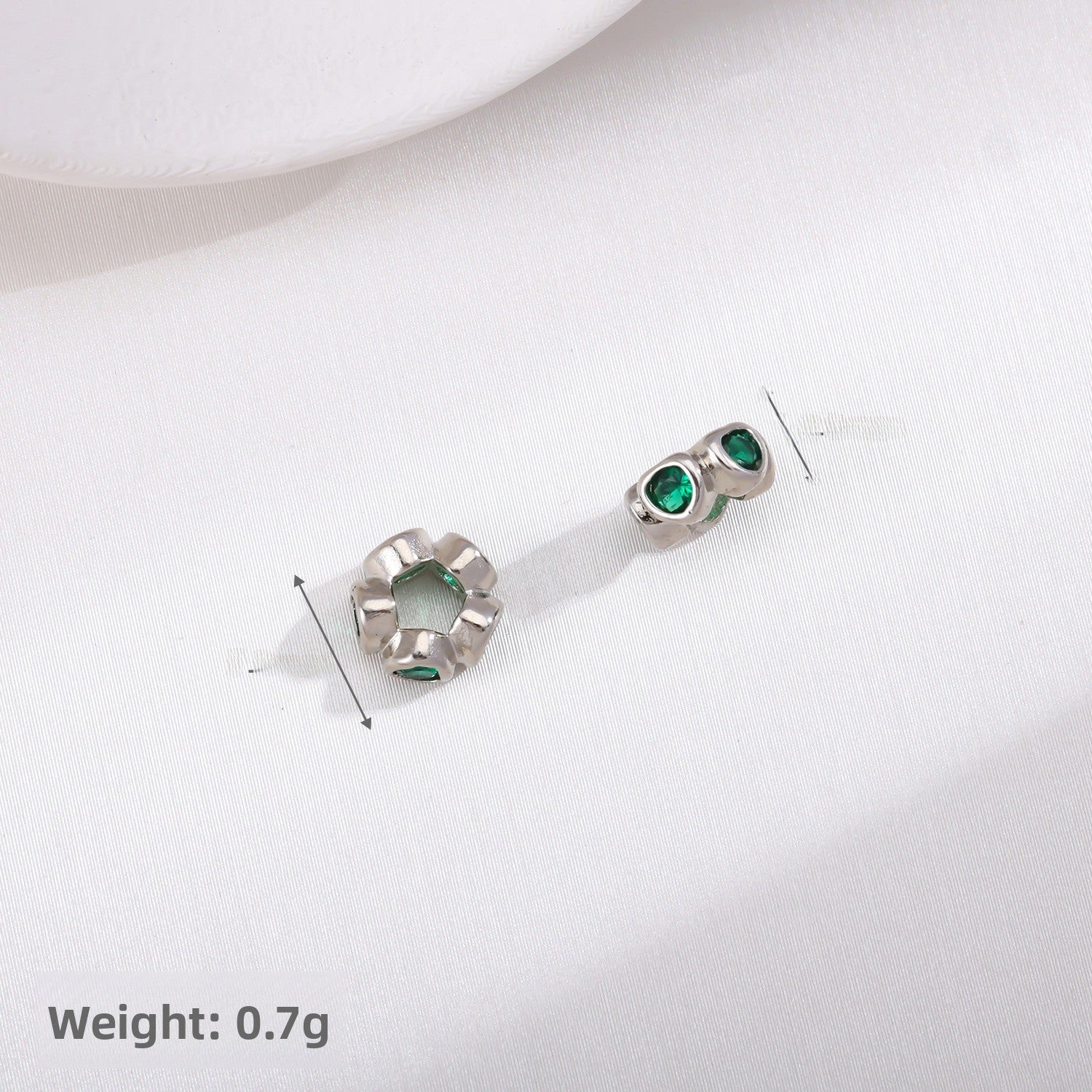 Geometric Copper Spacer Bars With 18K Real Gold Plated Electroplated Finish And Zircon Inlay, Hole Size 3~3.9mm