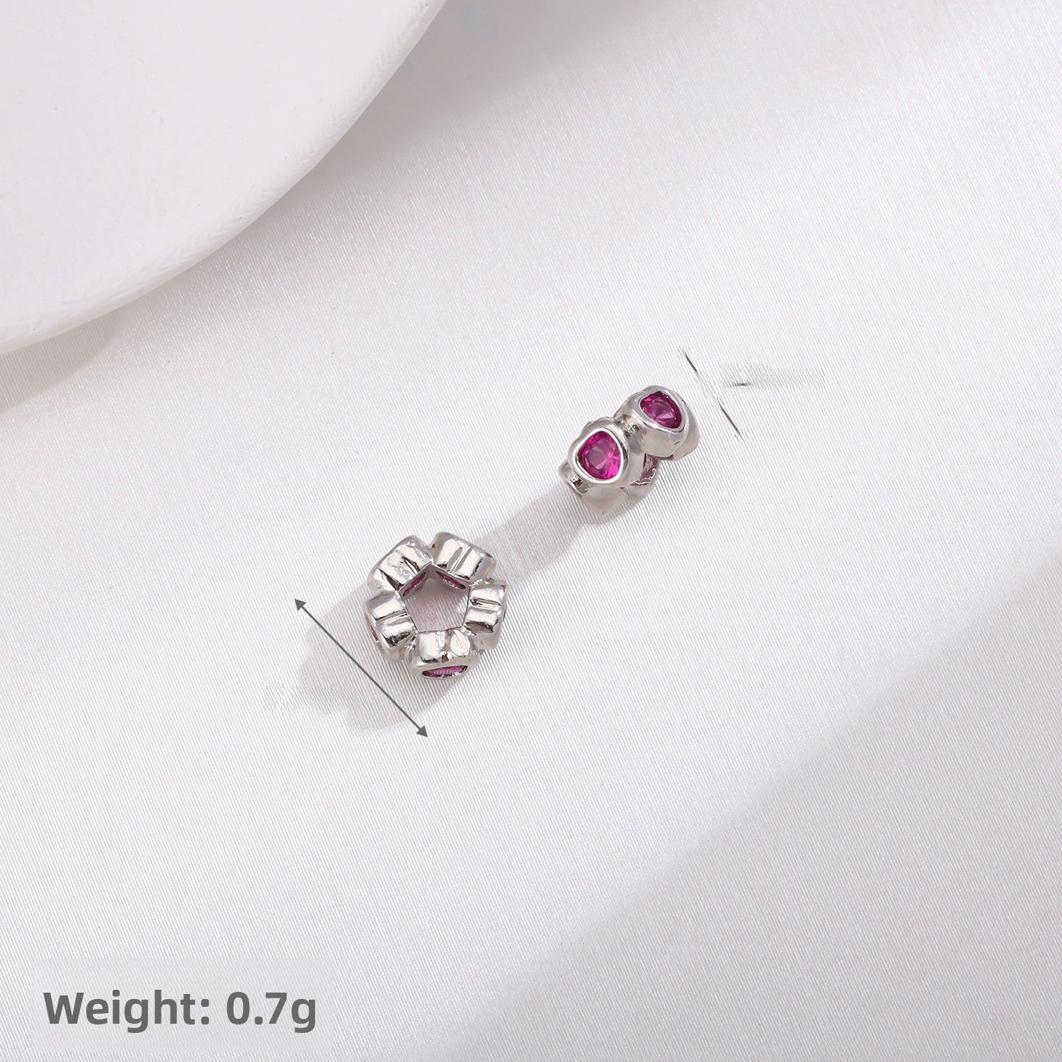 Geometric Copper Spacer Bars With 18K Real Gold Plated Electroplated Finish And Zircon Inlay, Hole Size 3~3.9mm