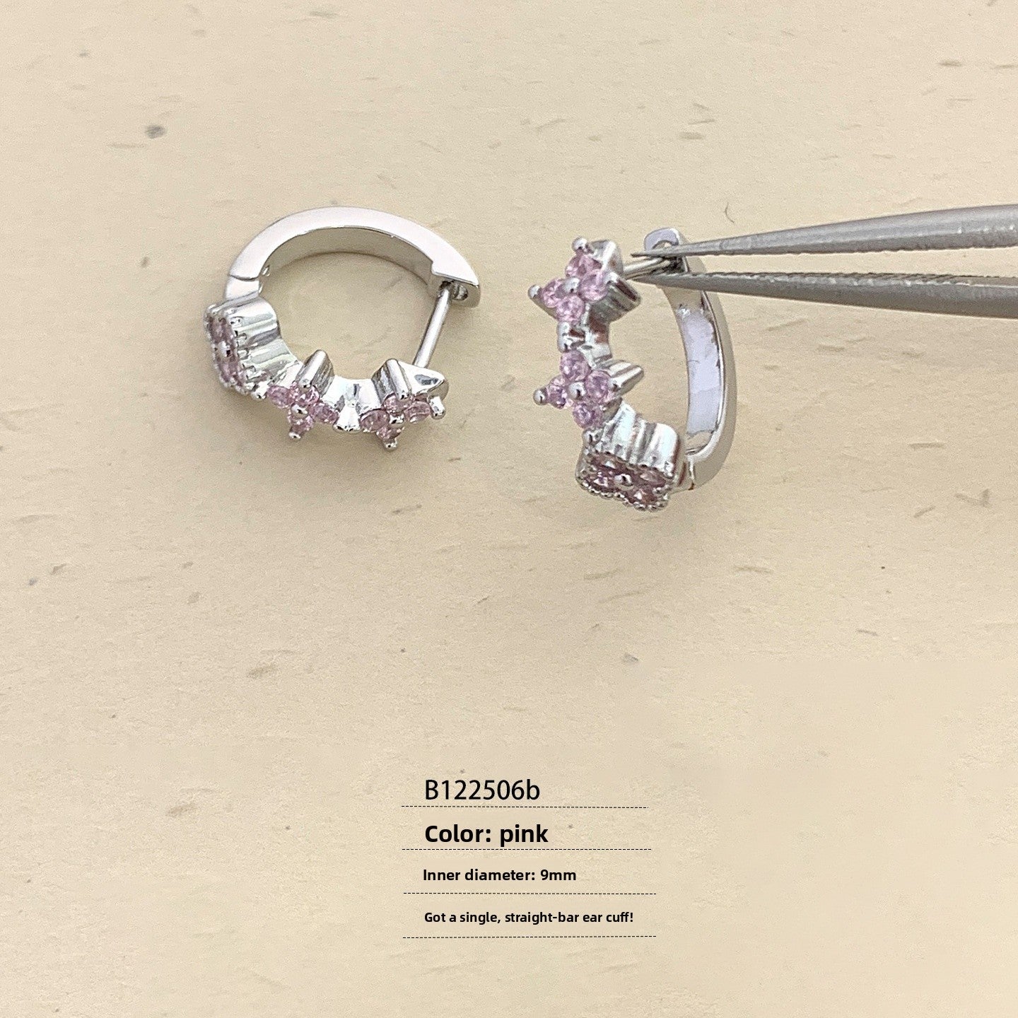 Lucky Heart Earrings With Electroplated Titanium Steel Posts, Zircon Inlay, Unisex Design