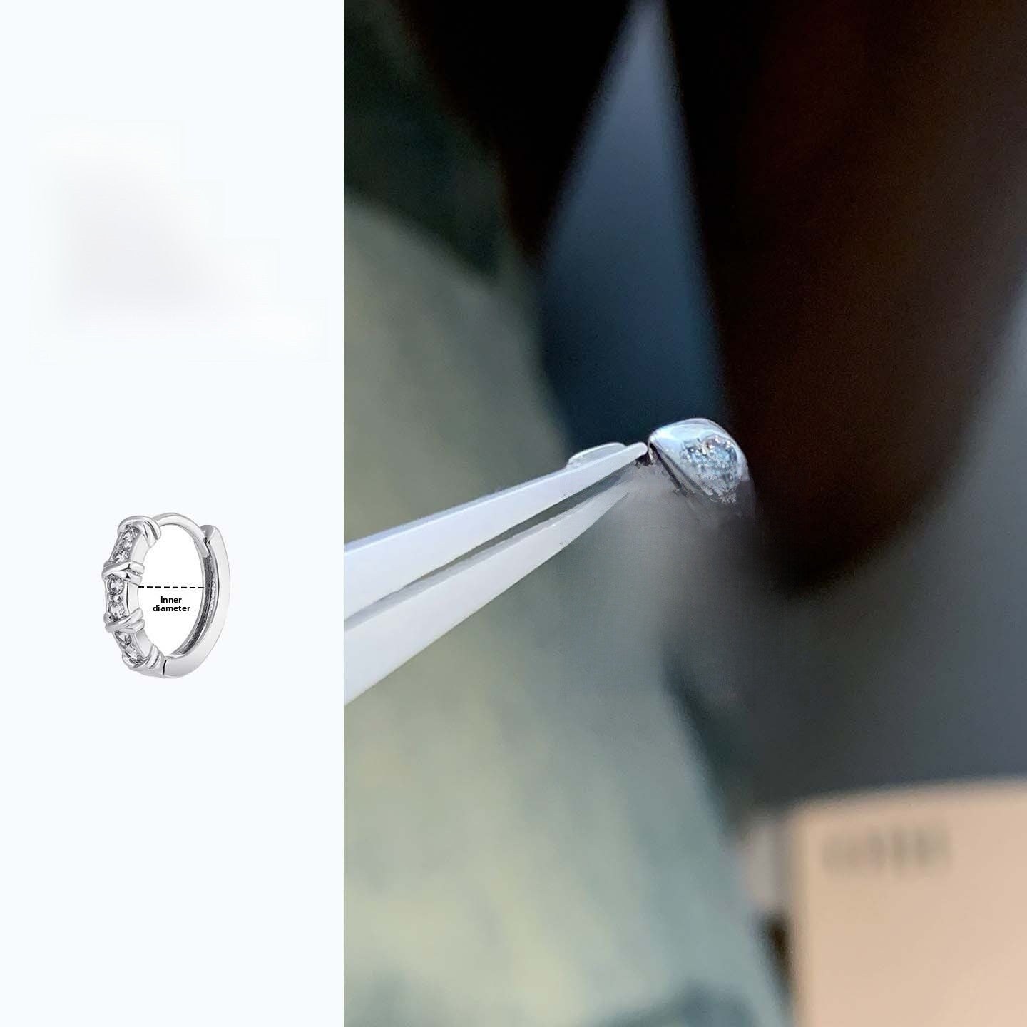 Heart Shape Stud Earrings In 316L Stainless Steel With Zircon Inlay, Simple Style Unisex Design