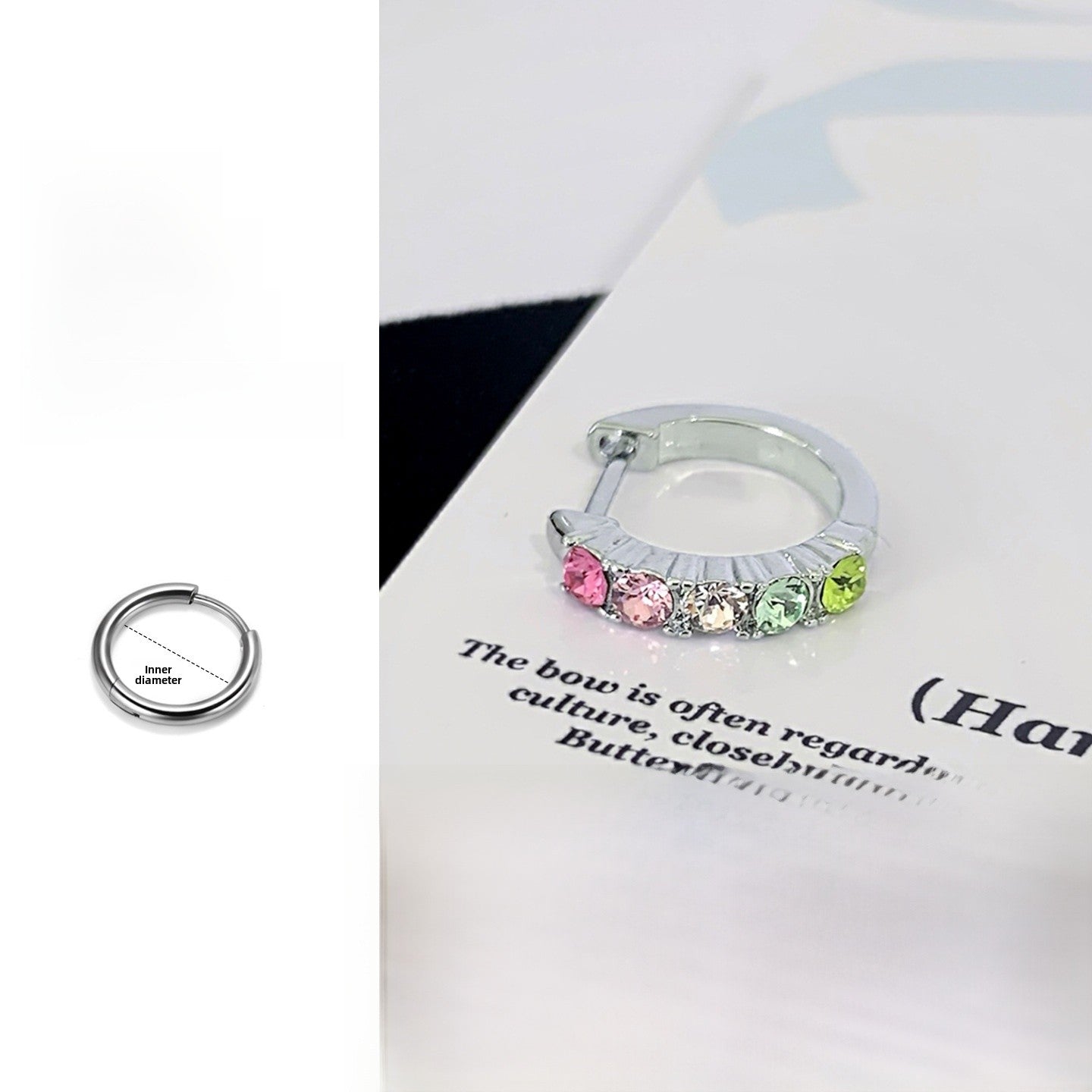 Circle Hoop Earrings In Titanium Steel With 316L Stainless Steel Posts, Novelty Style For Unisex
