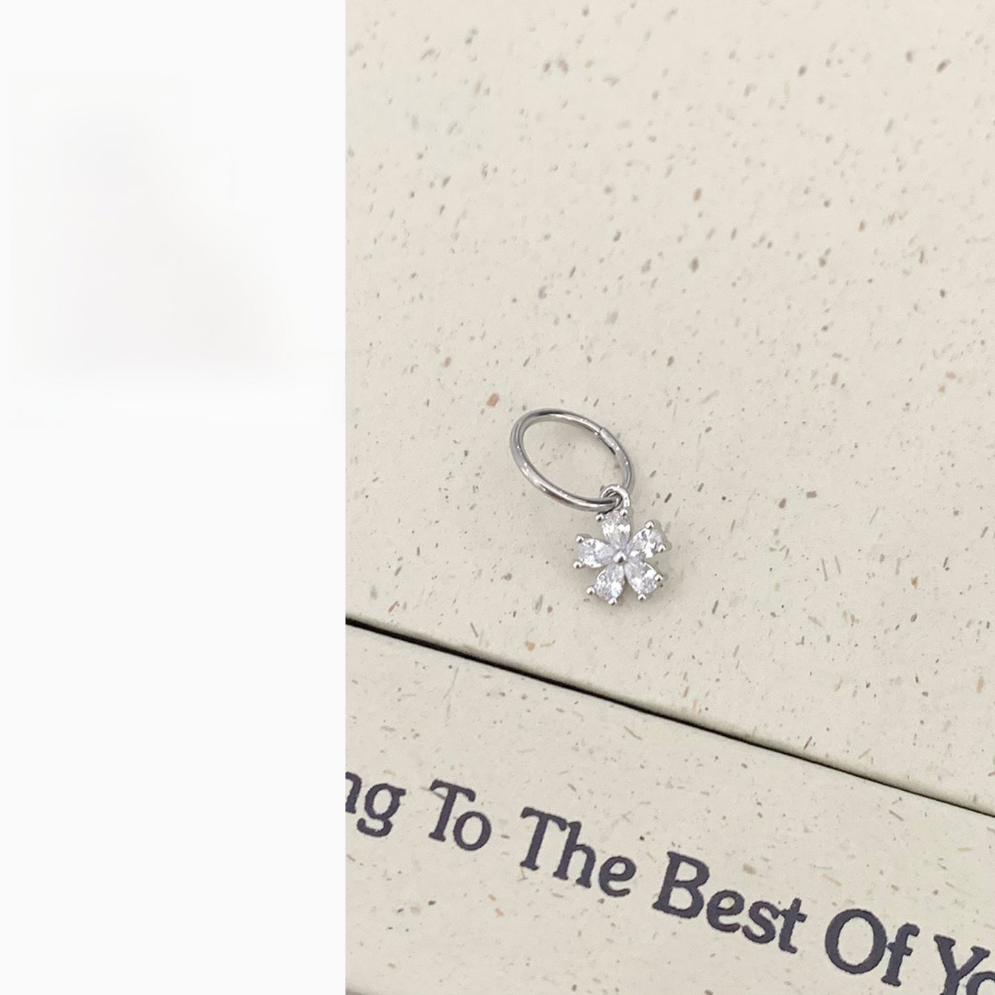 Flowers Hoop Earrings In Titanium Steel With 316L Stainless Steel Posts, Simple Style, Unisex Design