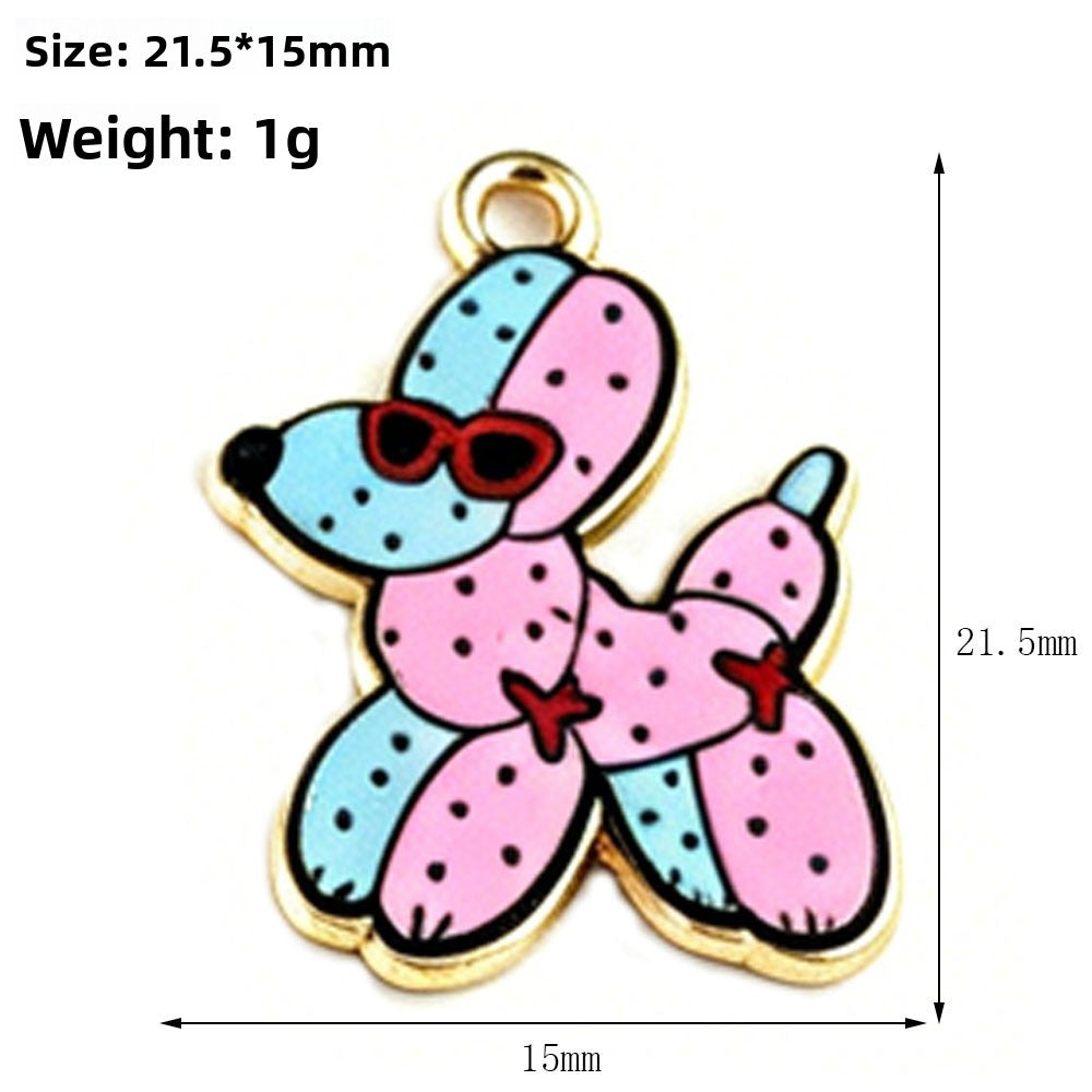 Cute Balloons Pendant Made Of Alloy With Enamel Craft, Perfect For DIY Jewelry Making In Colour