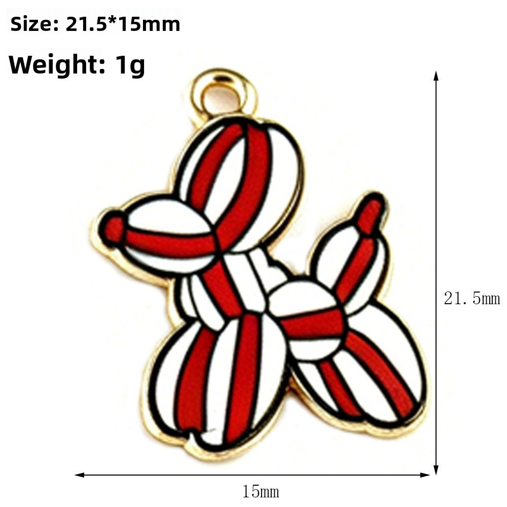 Cute Balloons Pendant Made Of Alloy With Enamel Craft, Perfect For DIY Jewelry Making In Colour