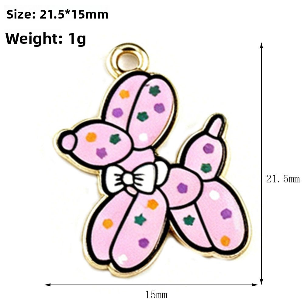 Cute Balloons Pendant Made Of Alloy With Enamel Craft, Perfect For DIY Jewelry Making In Colour