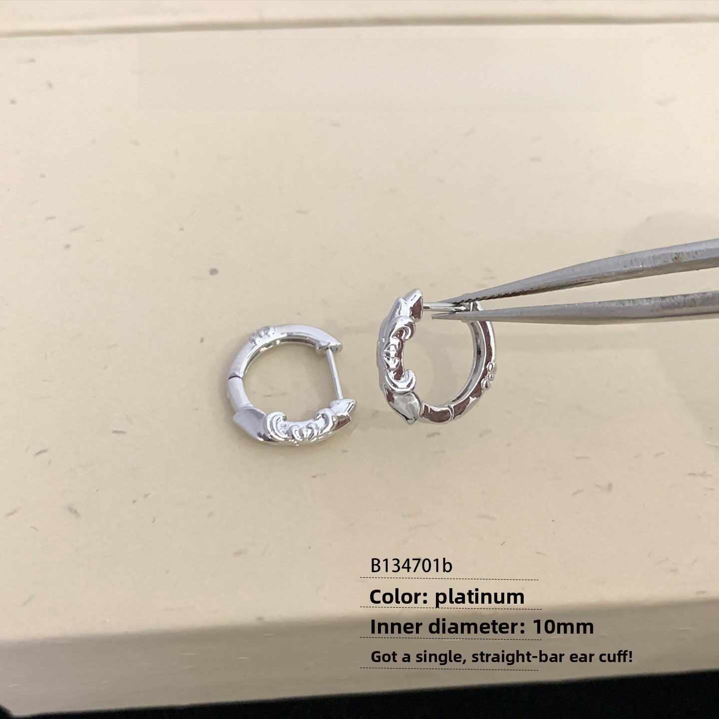 Real Gold Plated Titanium Steel Circle Earrings With Titanium Steel Posts, Unisex Design, 1 Piece
