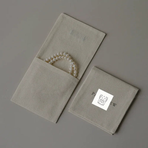 1 Piece Cotton Jewelry Packaging Bag In Beige For Elegant Jewelry Storage