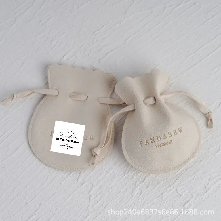 Simple Style Jewelry Packaging Bag In Letter Pattern For Daily Use, 1 Piece, Made Of Ultra-fiber Material