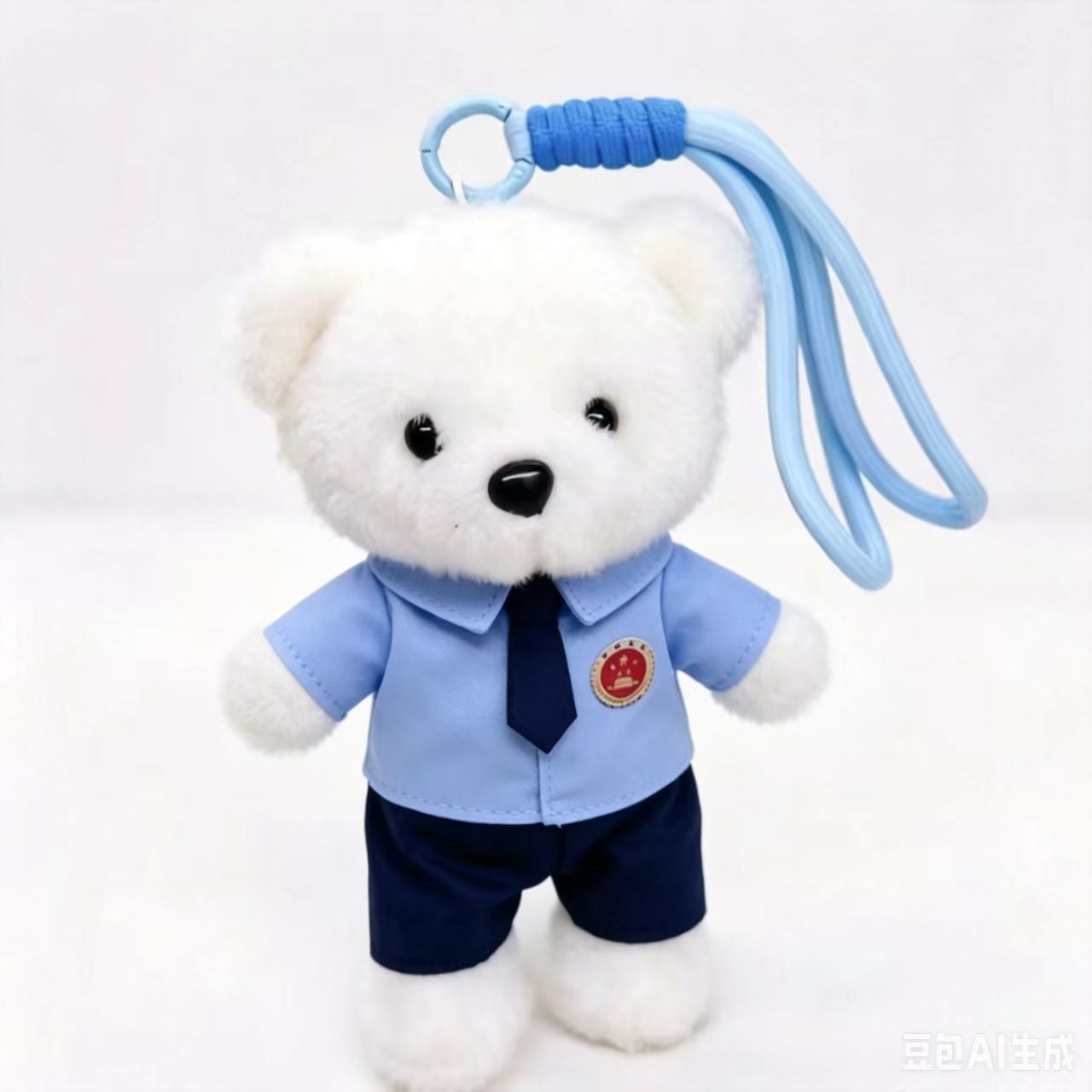 Cartoon Style Bear Plush Stuffed Animal Toy Keychain, Soft And Cuddly Plush Doll For Kids