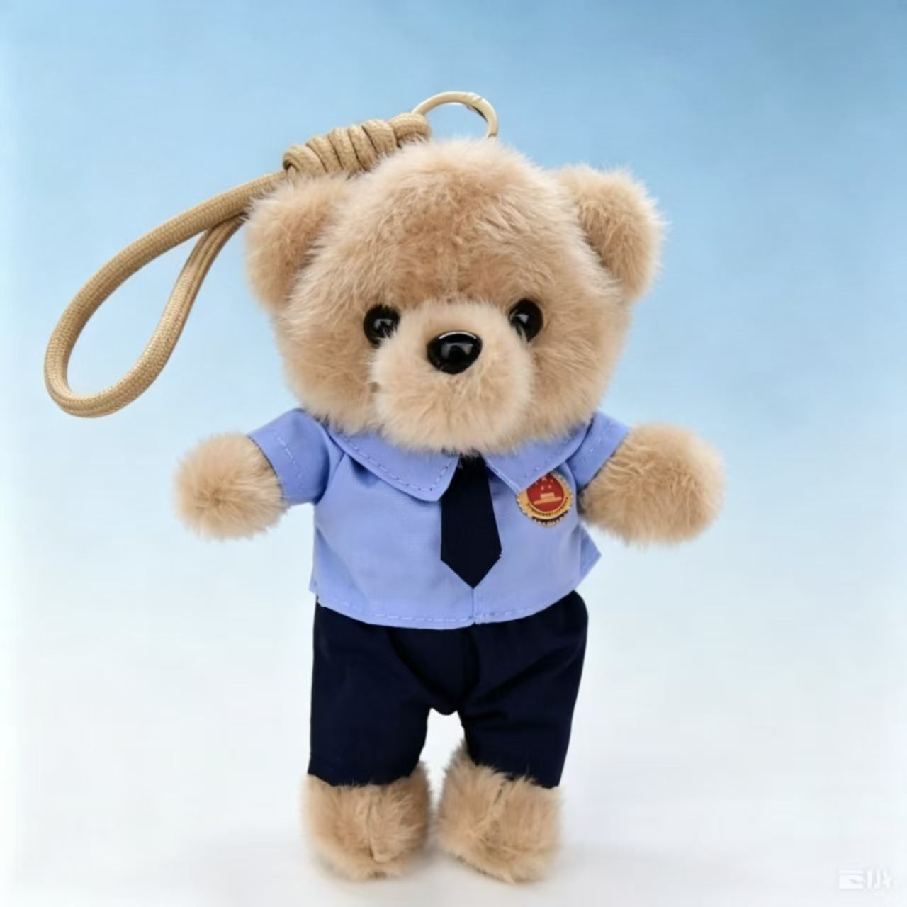 Cartoon Style Bear Plush Stuffed Animal Toy Keychain, Soft And Cuddly Plush Doll For Kids