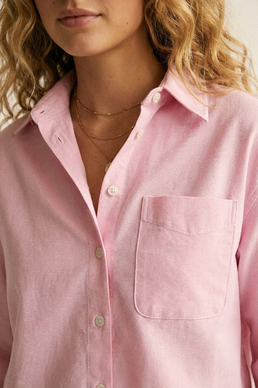 Modern Button Down, Pink