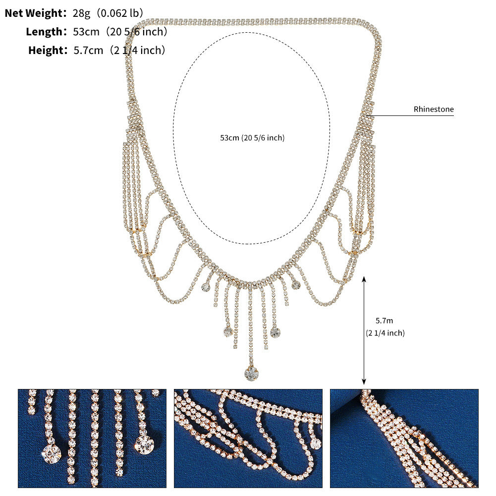 Ethnic Style Tassel Alloy Inlay Rhinestones Hair Band 1 Piece
