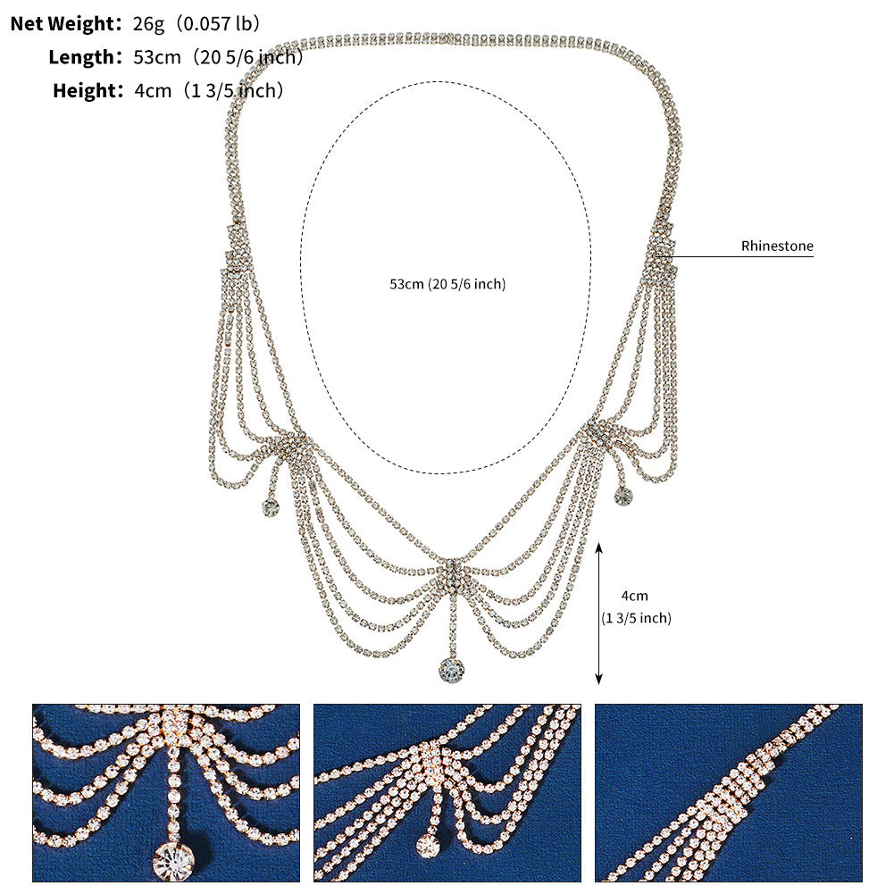 Ethnic Style Tassel Alloy Inlay Rhinestones Hair Band 1 Piece