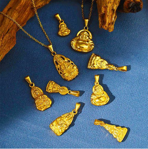1 Piece 304 Stainless Steel Real Gold Plated Solid Color Pendant DIY Jewelry Accessories
