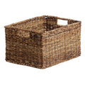 Abaca Rectangle Storage Basket - Brown, 16.0x12.0x9.0"