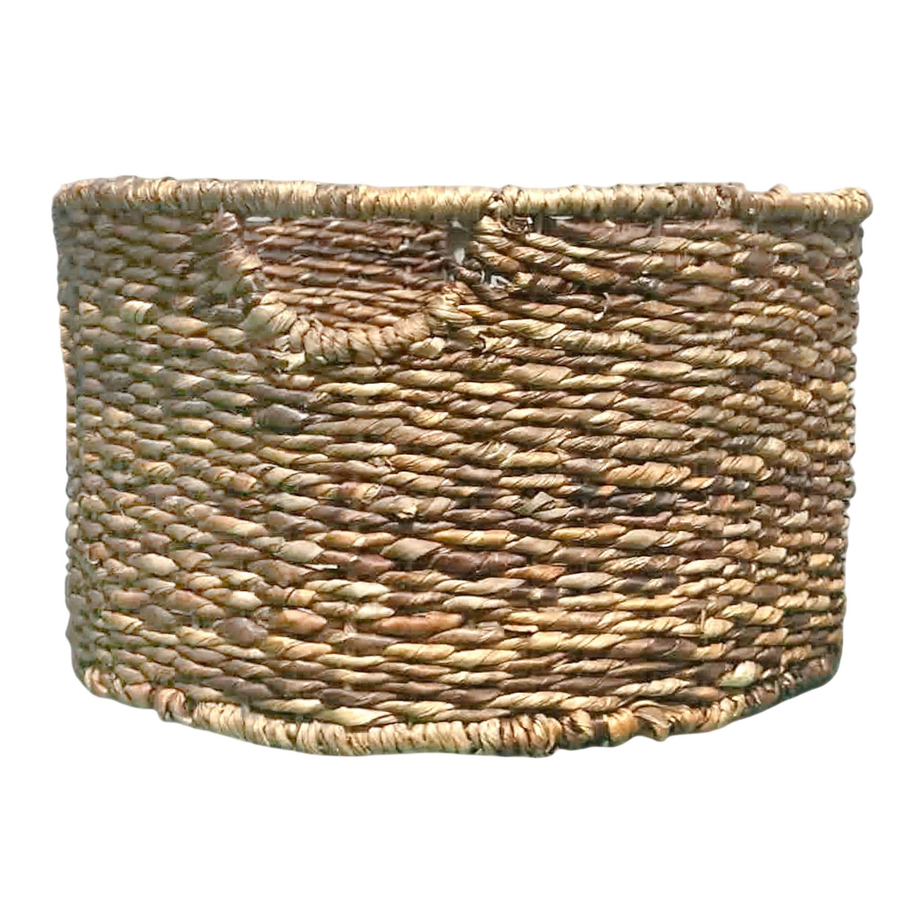 Abaca Round Storage Basket - Brown, 15.8x15.8x9.2"