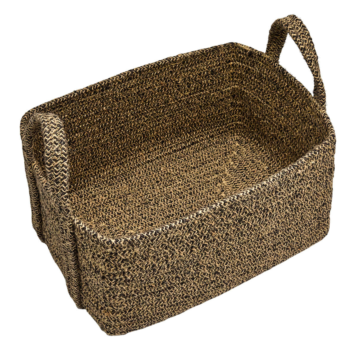 Jute Rectangle Storage Basket - Multi, 16.0x12.0x9.0"