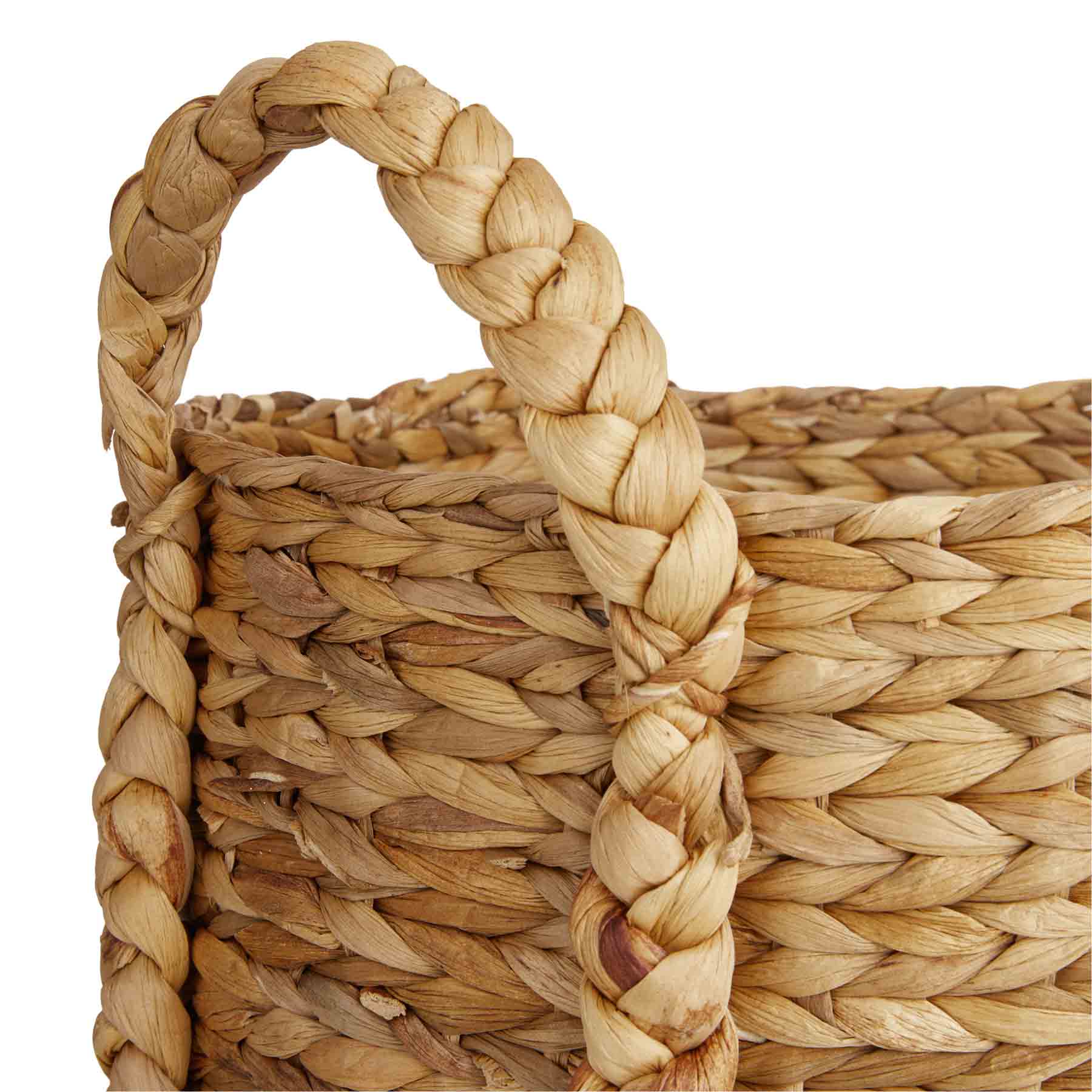 Wicker Round Storage Basket - Natural, 14.2x13.8x16.9"
