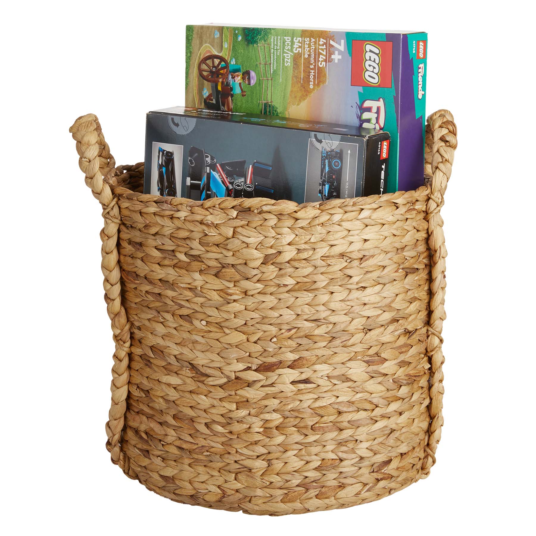 Wicker Round Storage Basket - Natural, 14.2x13.8x16.9"