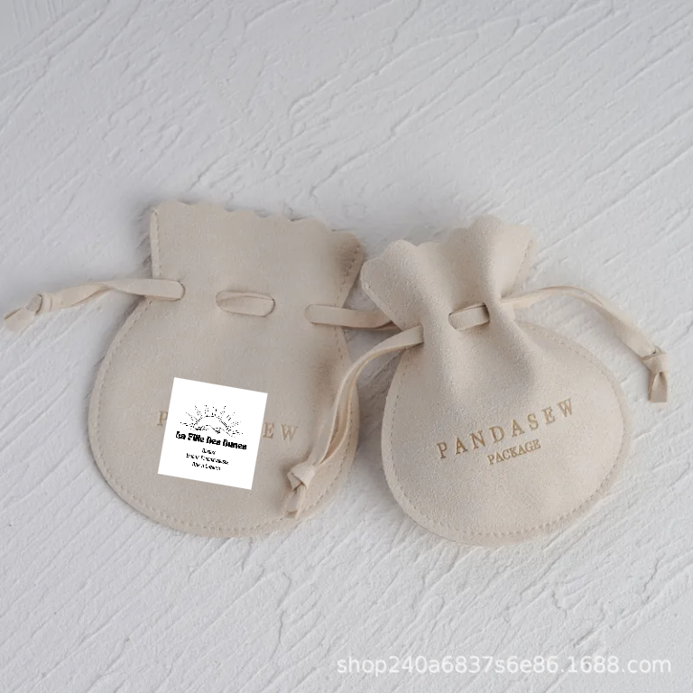 Simple Style Jewelry Packaging Bag In Letter Pattern For Daily Use, 1 Piece, Made Of Ultra-fiber Material