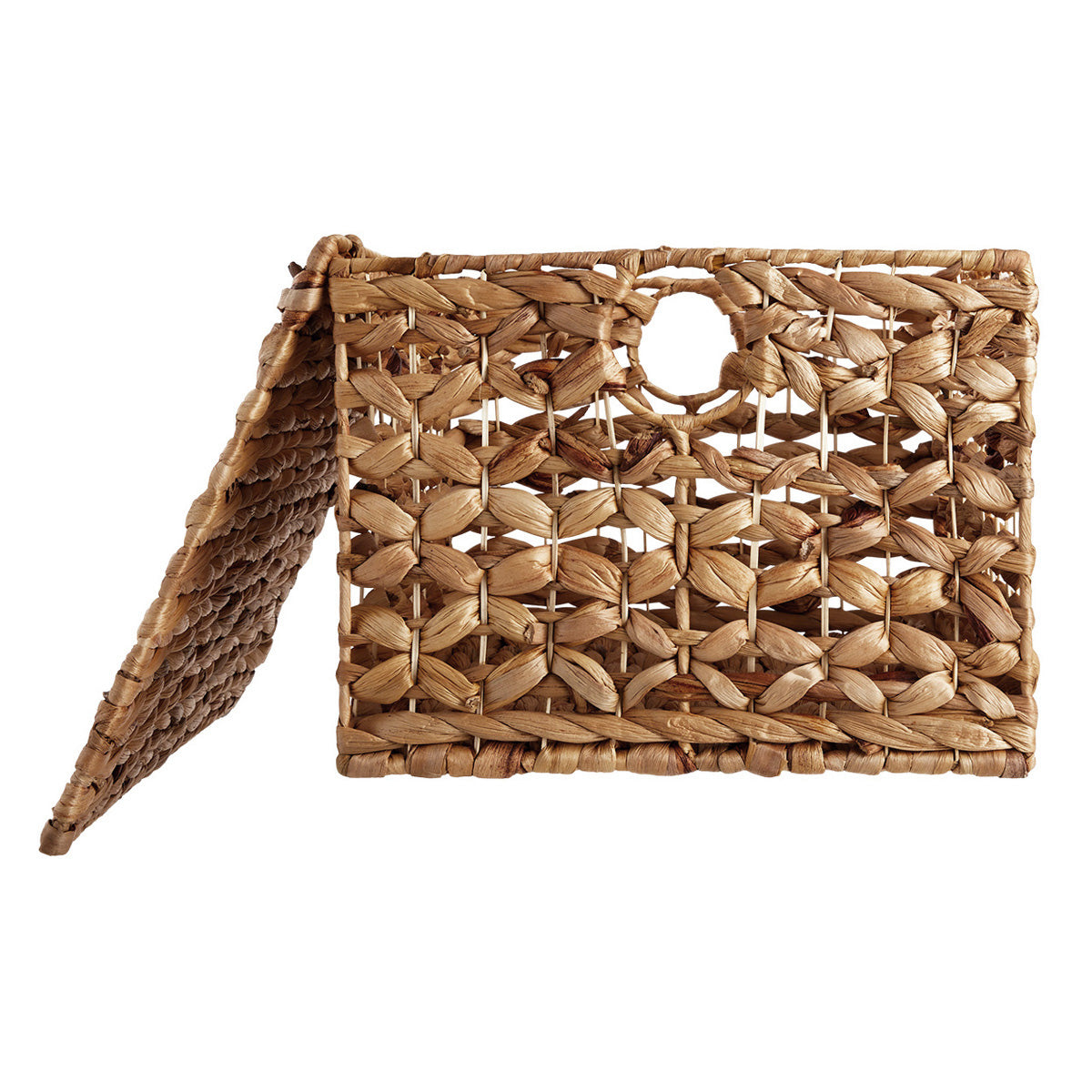 Water Hyacinth Rectangle Storage Basket - Natural, 17.2x12.0x9.5"