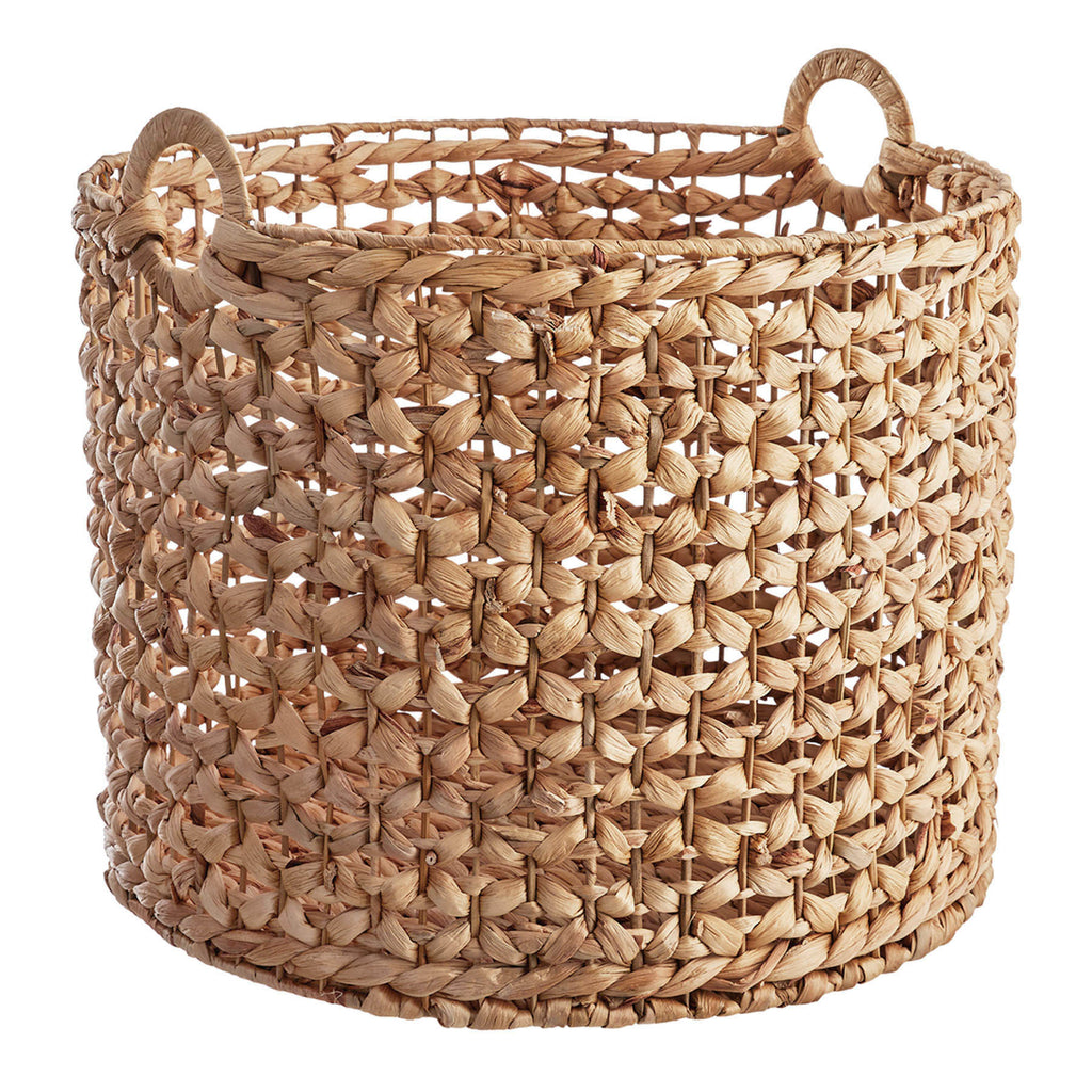 Water Hyacinth Round Storage Basket - Natural, 19.5x19.5x18.0"