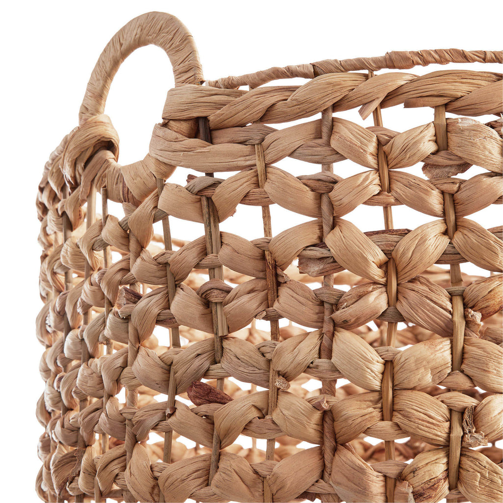 Water Hyacinth Round Storage Basket - Natural, 19.5x19.5x18.0"