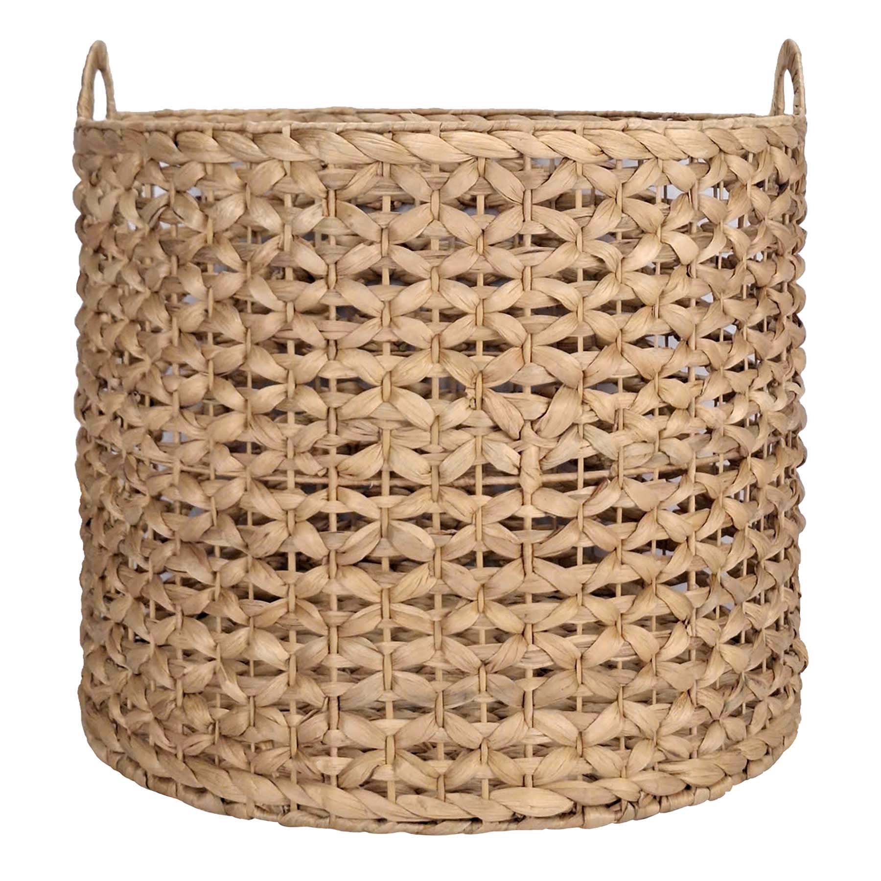 Water Hyacinth Round Storage Basket - Natural, 19.5x19.5x18.0"