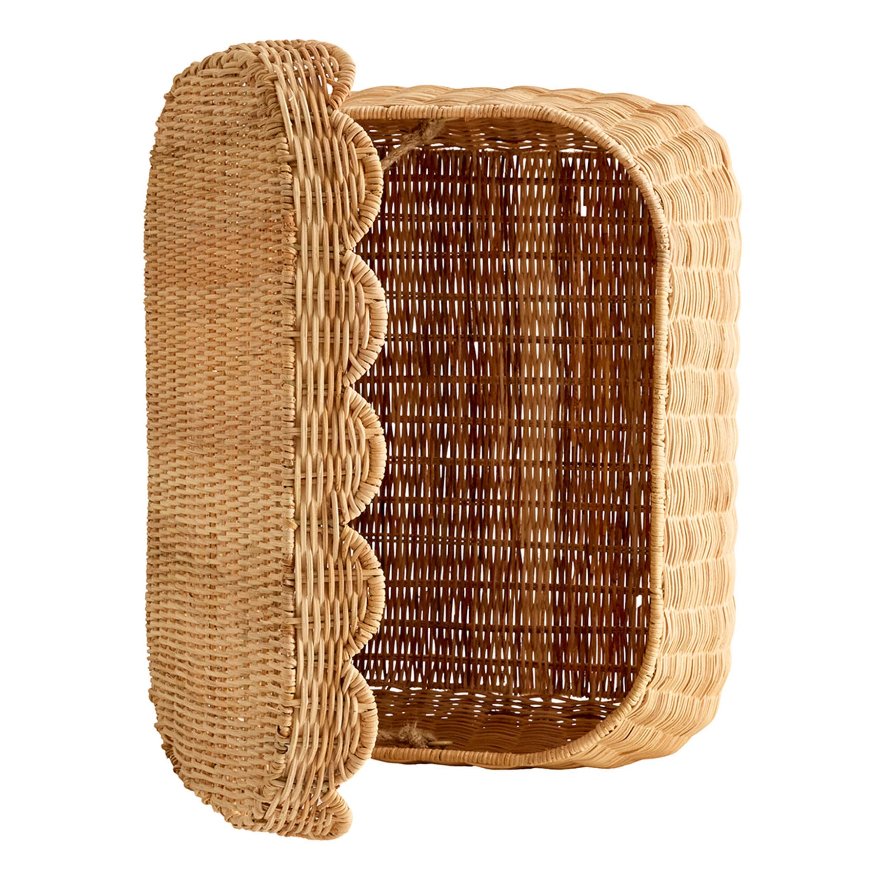 Rattan Oval Storage Basket - Natural, 20.5x15.8x11.5"