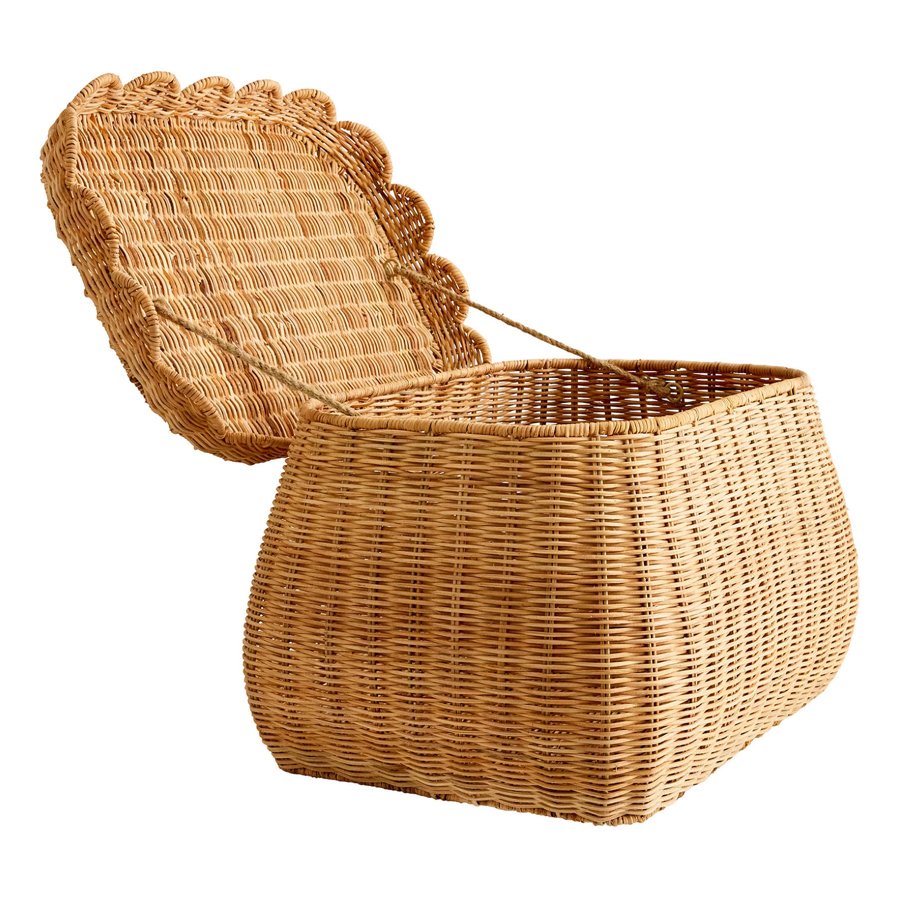 Rattan Oval Storage Basket - Natural, 20.5x15.8x11.5"