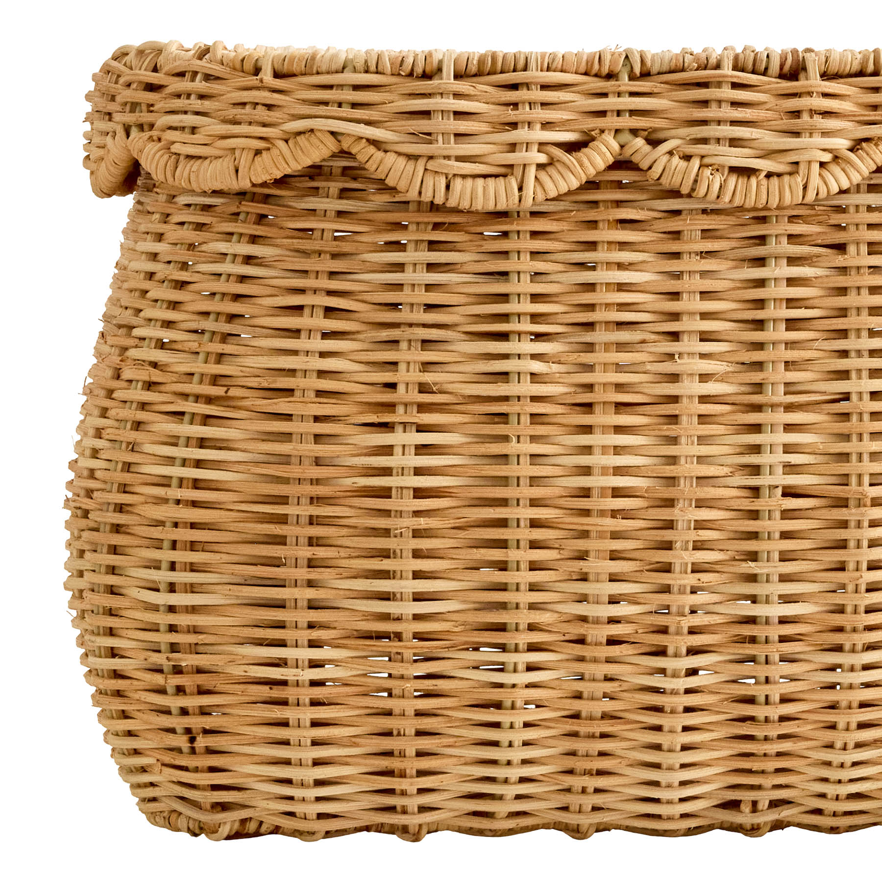 Rattan Oval Storage Basket - Natural, 17.4x12.6x9.5"