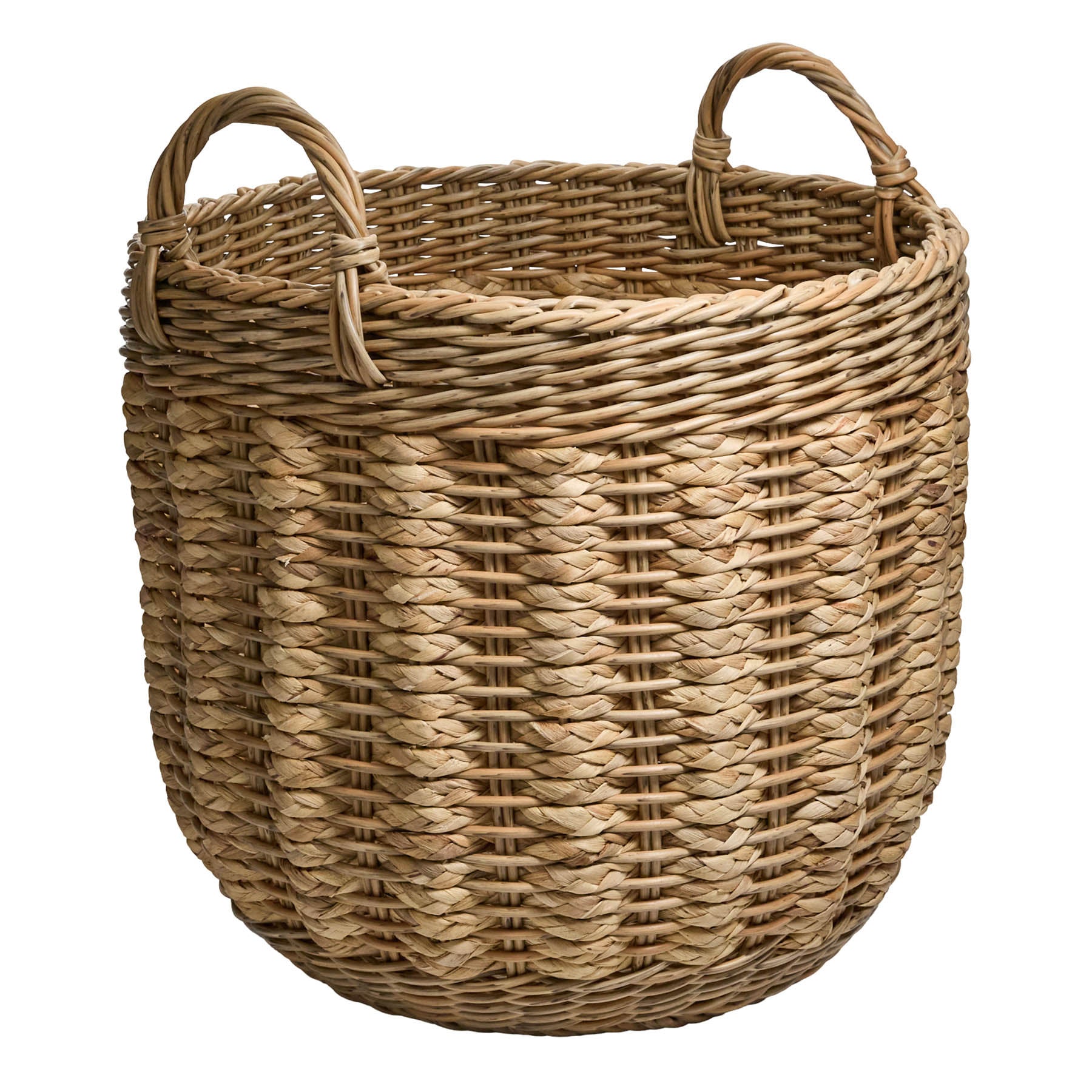 Water Hyacinth Round Storage Basket - Natural, 16.9x16.9x18.9"