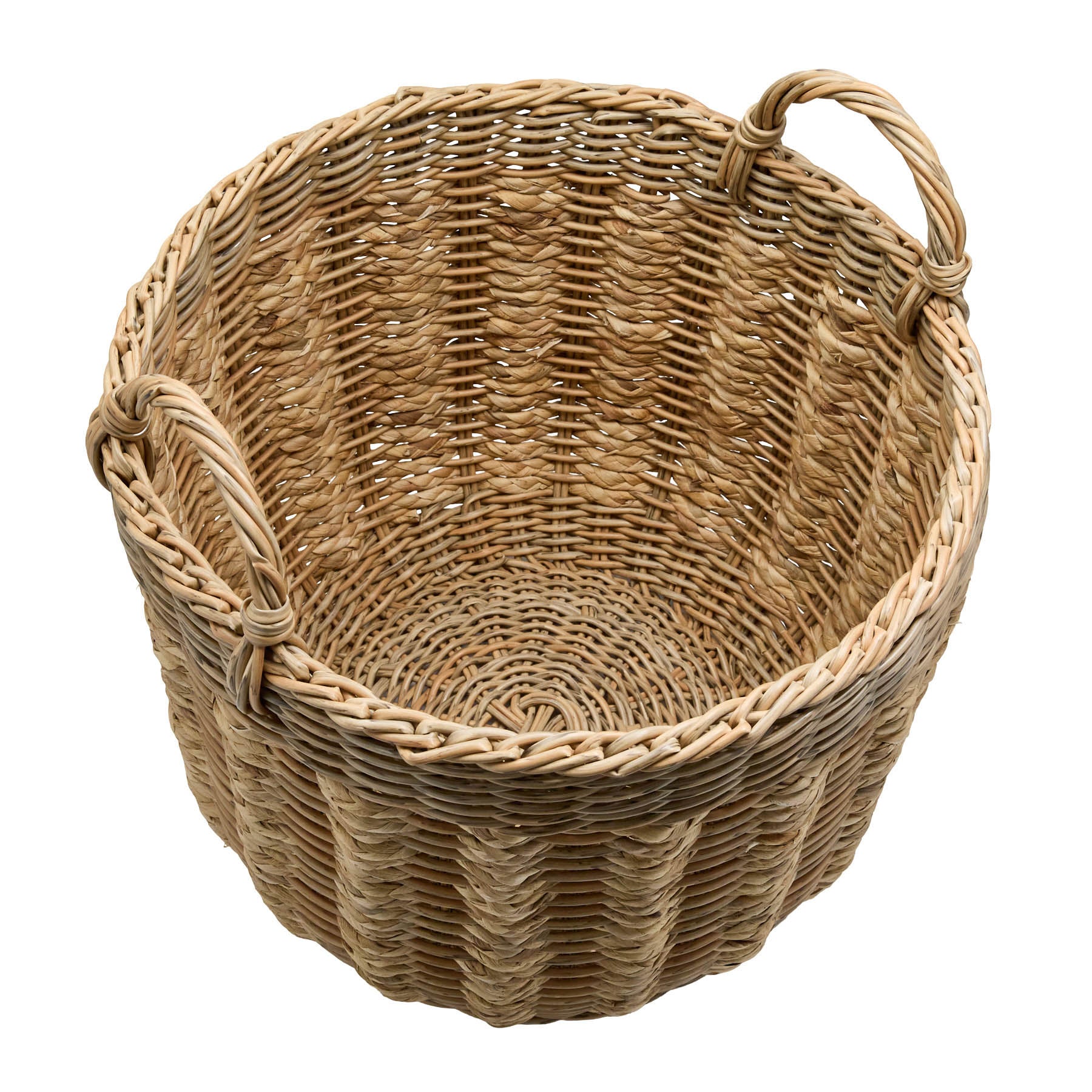Water Hyacinth Round Storage Basket - Natural, 16.9x16.9x18.9"