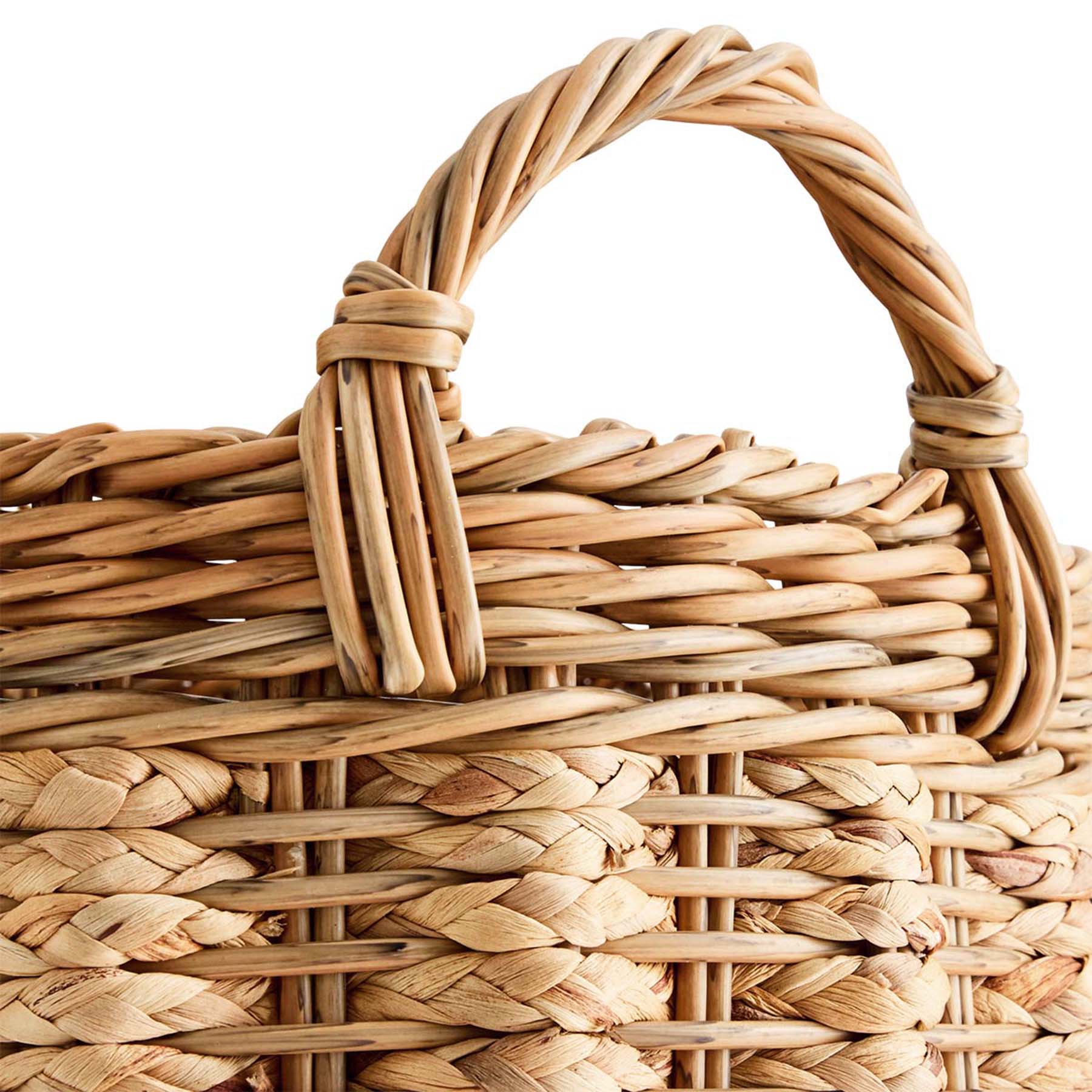 Water Hyacinth Round Storage Basket - Natural, 14.1x14.1x16.1"