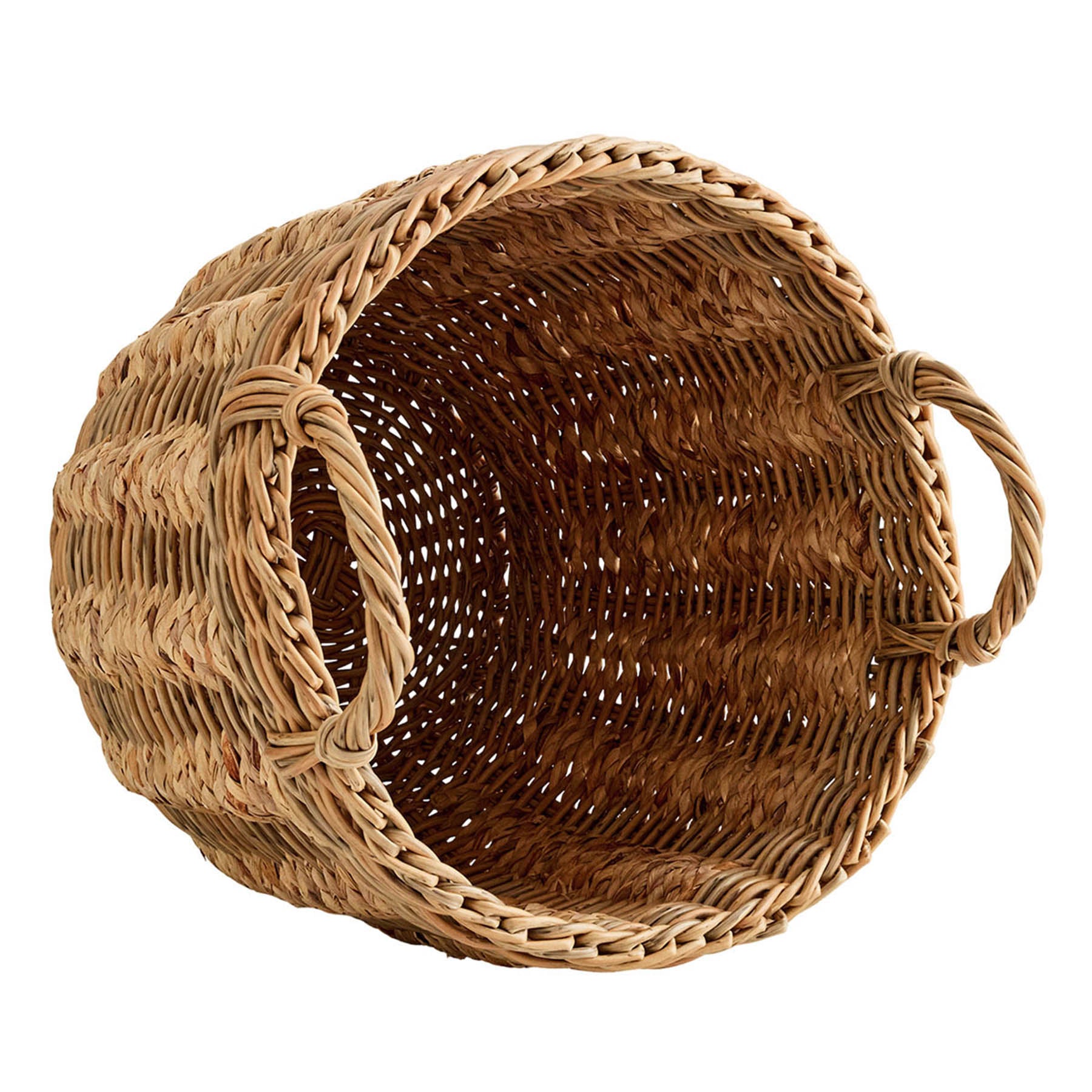 Water Hyacinth Round Storage Basket - Natural, 14.1x14.1x16.1"
