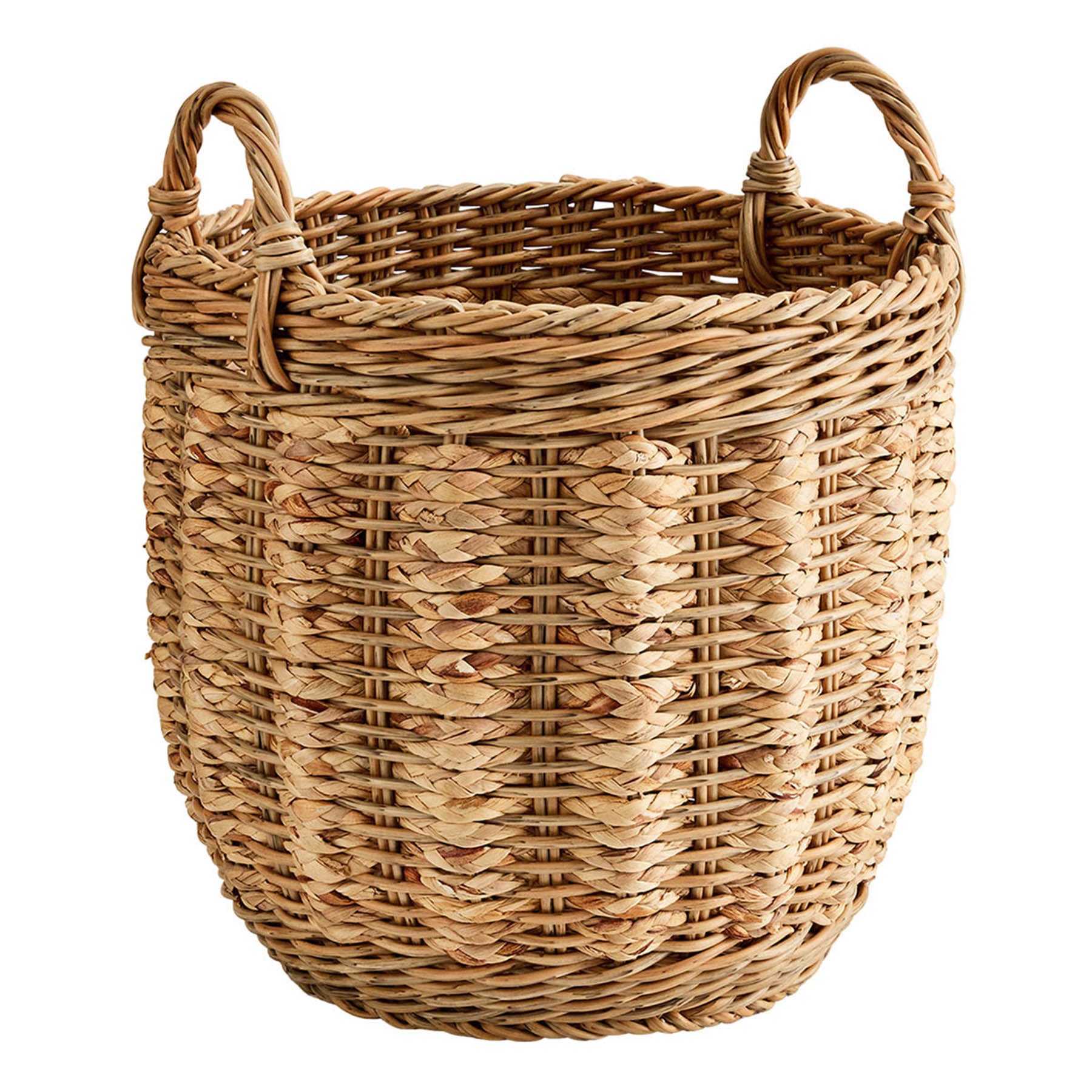 Water Hyacinth Round Storage Basket - Natural, 14.1x14.1x16.1"