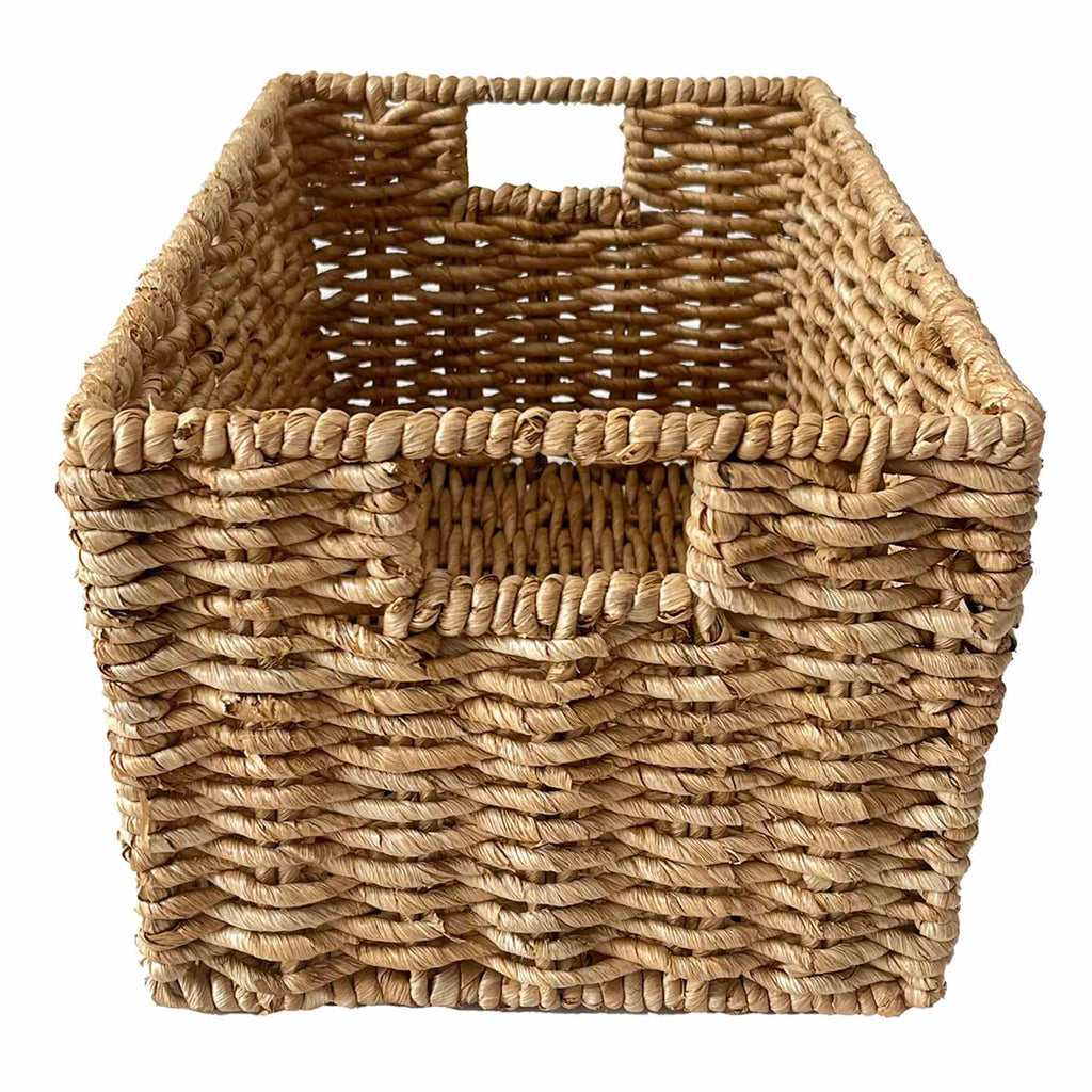 Wicker Rectangle Storage Basket - Natural, 15.0x10.0x8.0"