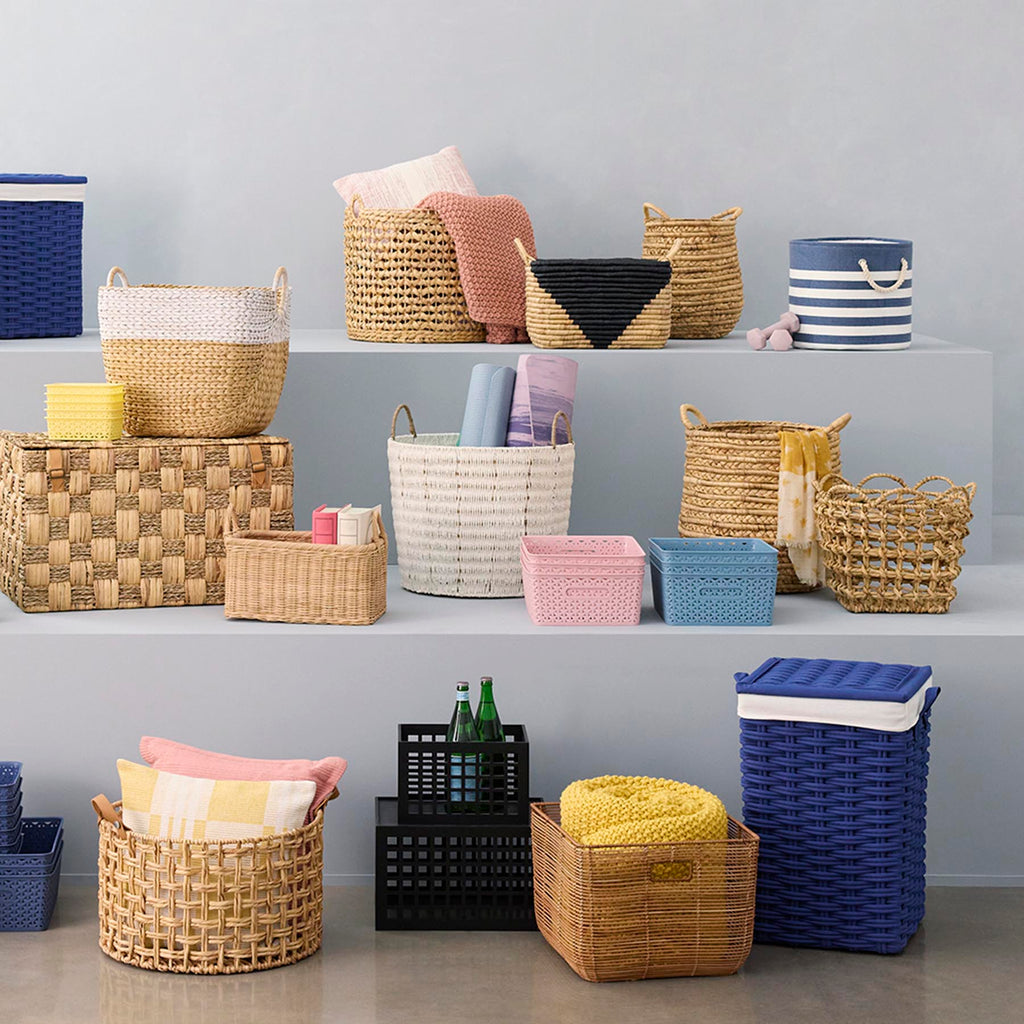 Wicker Round Storage Basket - Natural, 17.7x17.7x16.9"