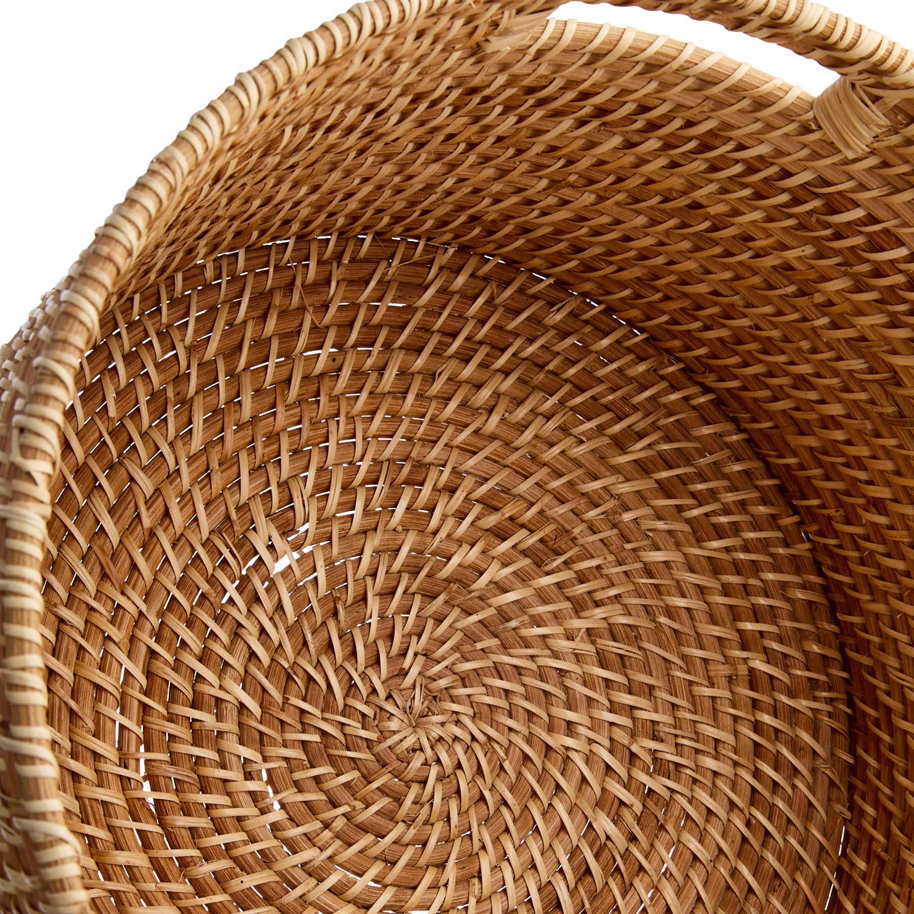 Rattan Round Storage Basket - Natural, 15.9x15.9x10.0"