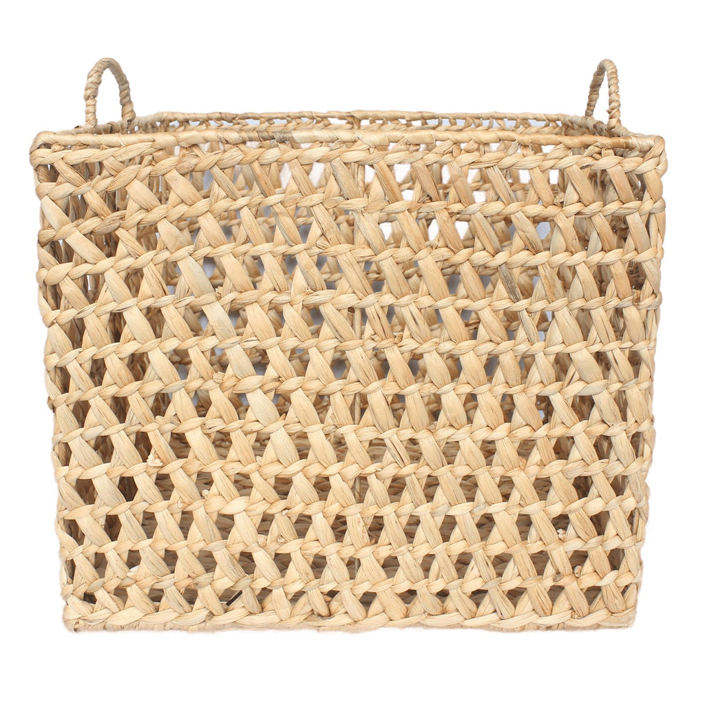 Wicker Rectangle Storage Basket - Natural, 19.0x15.5x16.0"