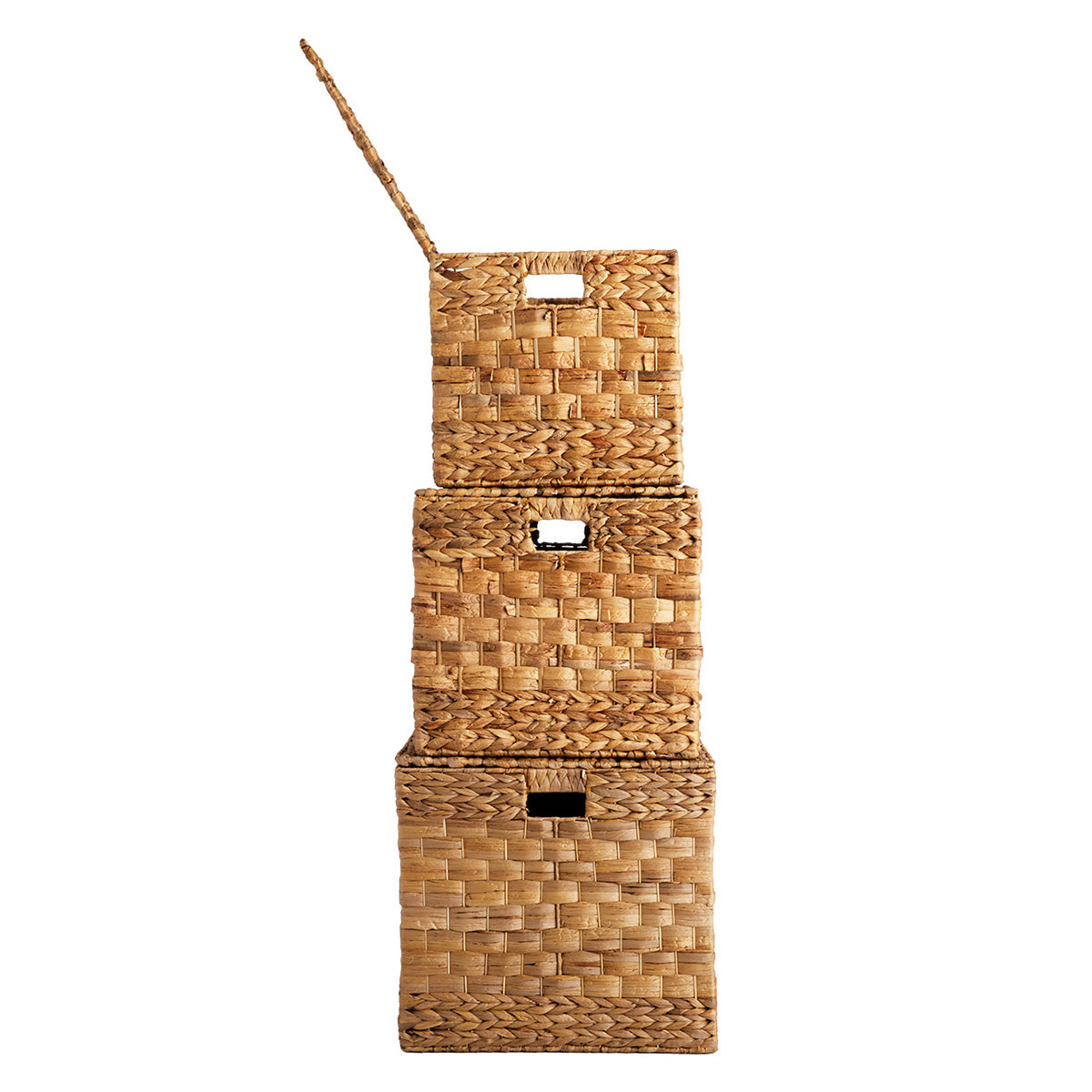 Wicker Rectangle Storage Basket - Natural, 26.0x15.4x14.6"