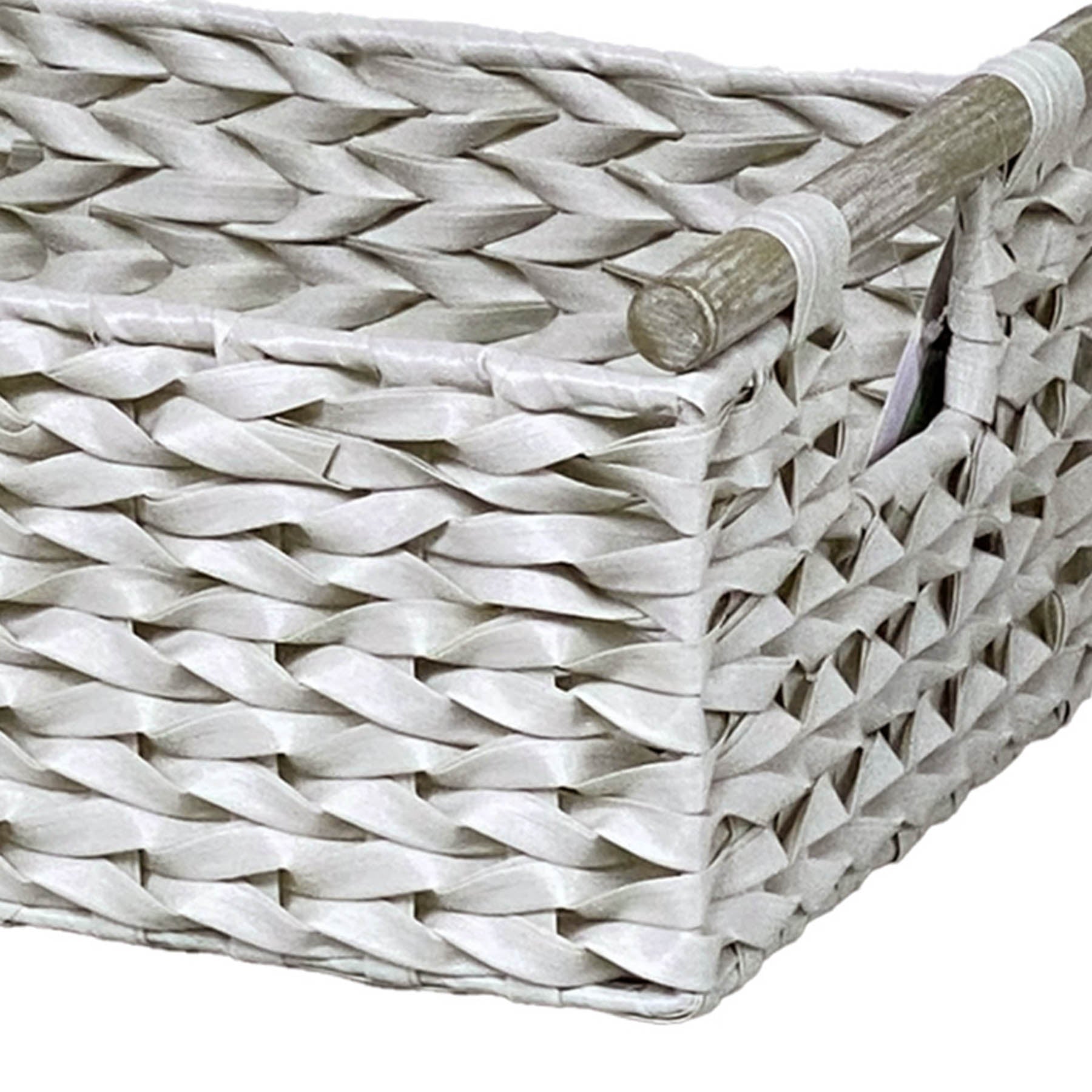 Plastic Rectangle Storage Basket - Black, 13.7x10.2x6.7"