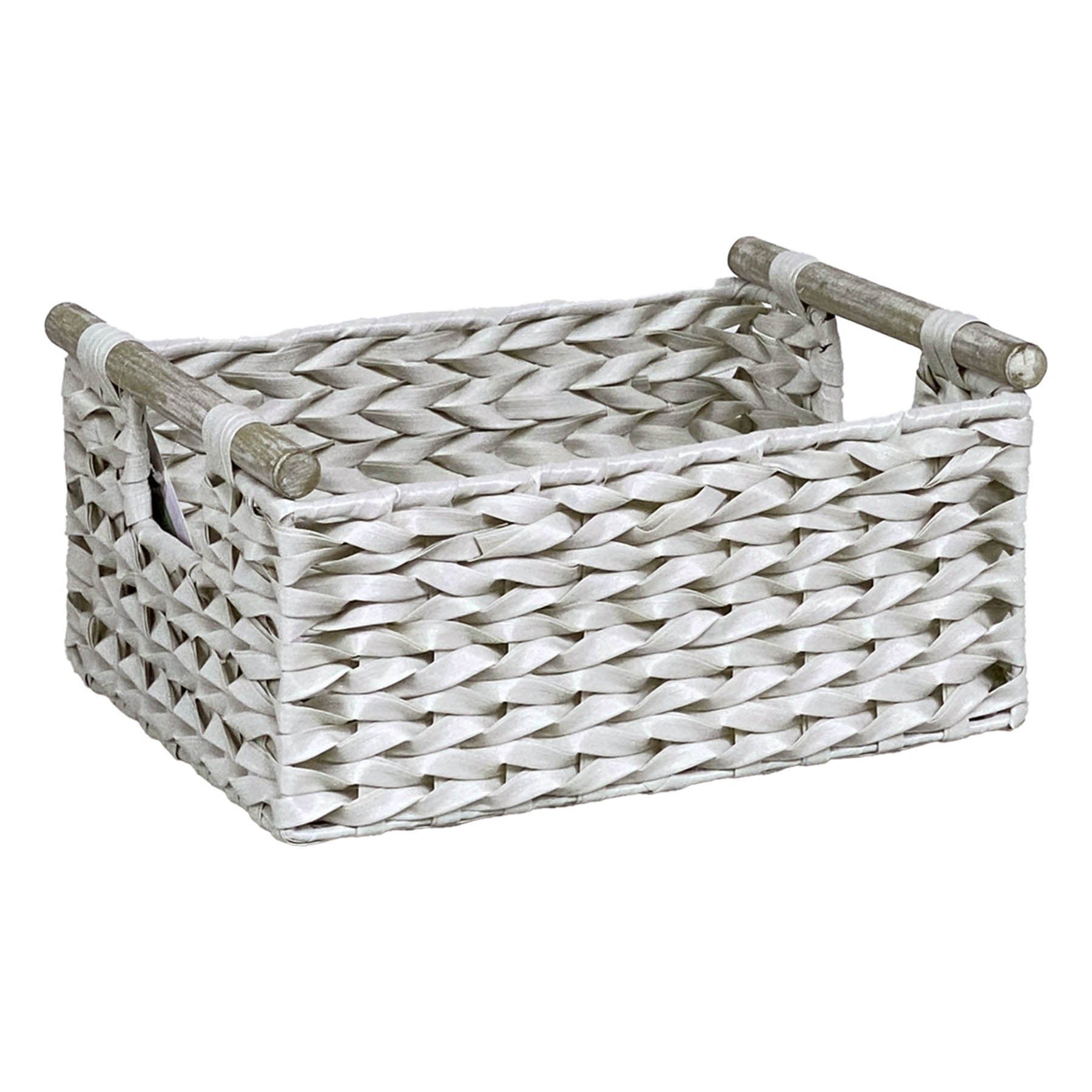 Plastic Rectangle Storage Basket - Black, 13.7x10.2x6.7"